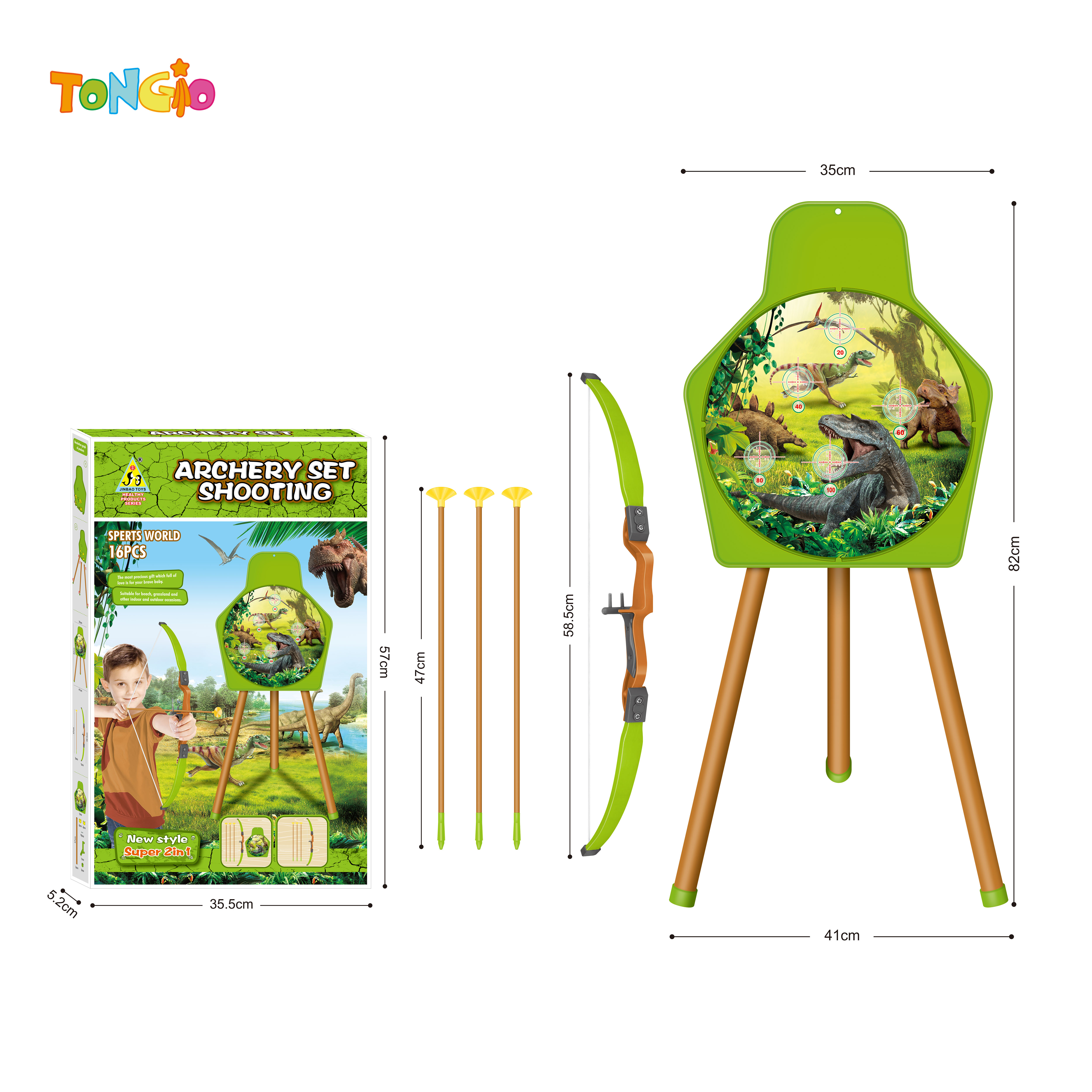2in1 dinosaur archery shooting range TT10290