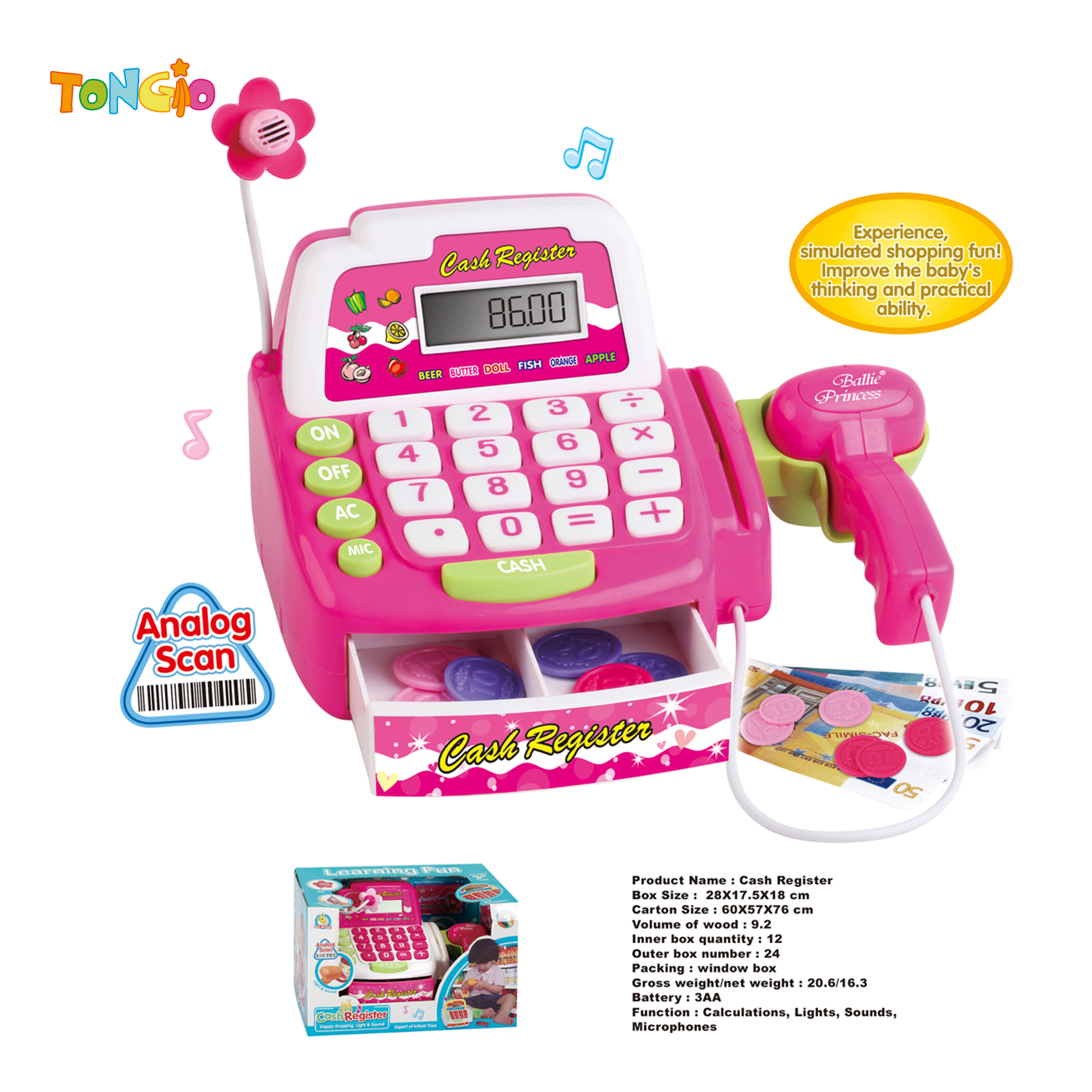 Calculator cash register TT12375
