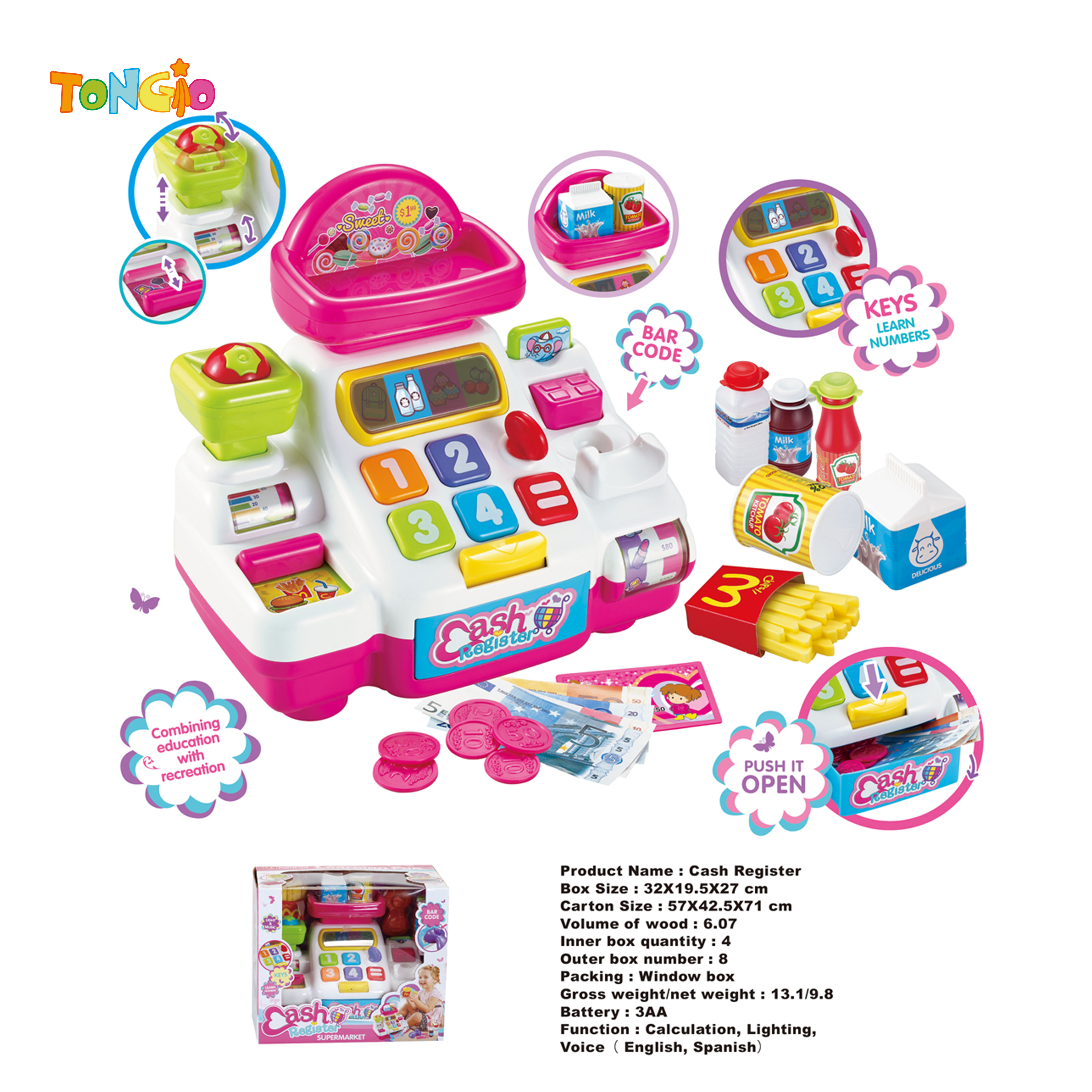 Calculator cash register TT12381