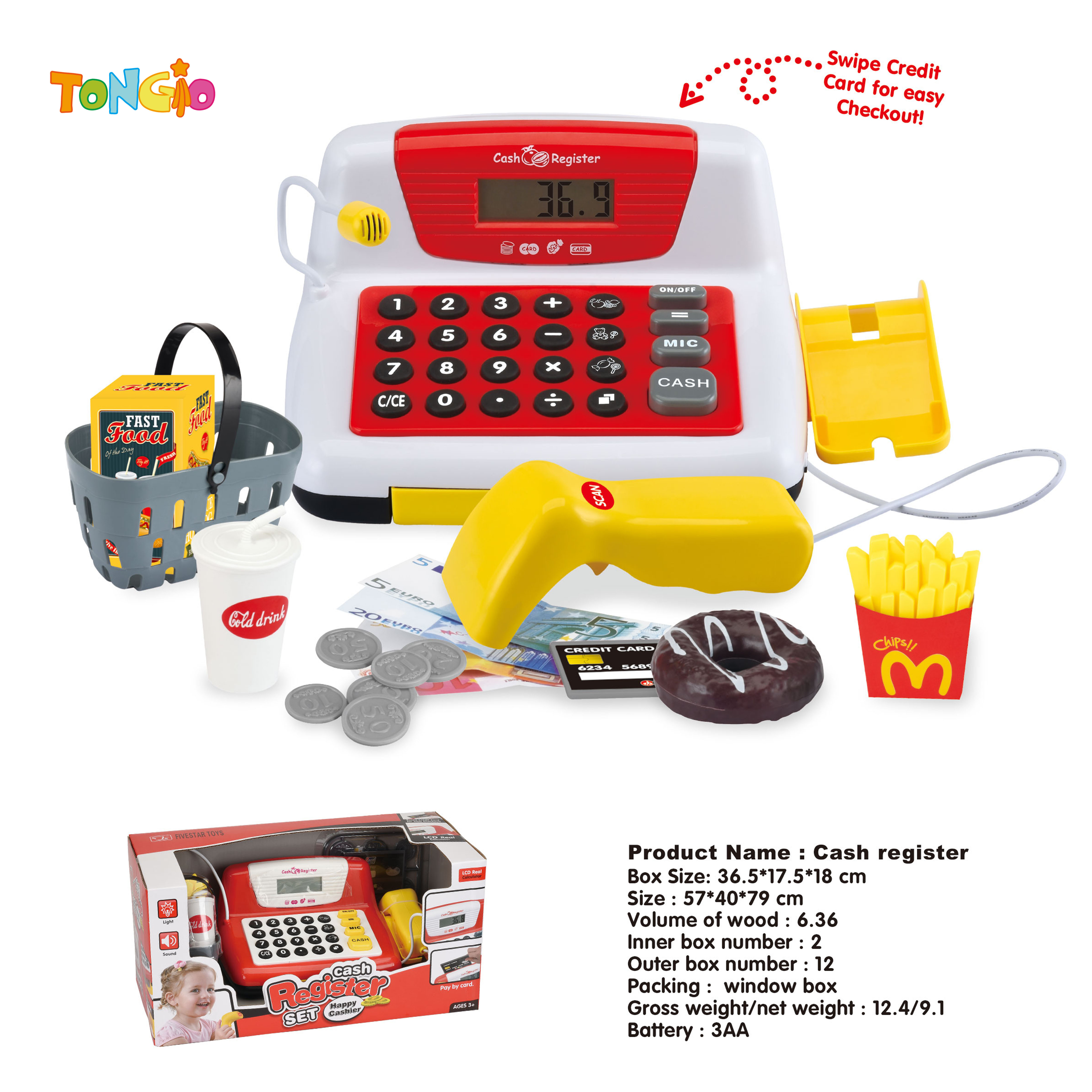 Calculator cash register TT12404