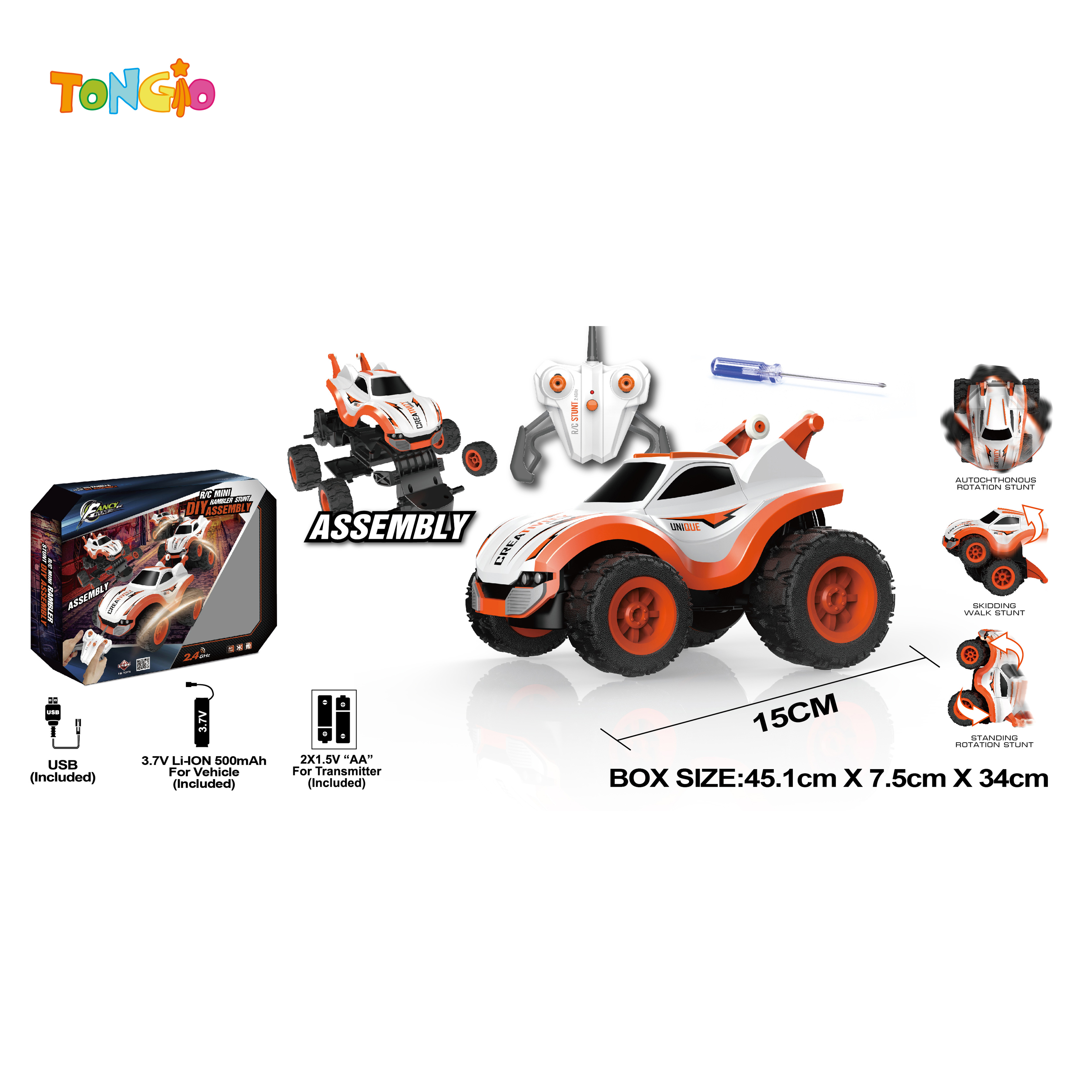 DIY Assembly - 1:26 Mini Stunt Car TT14936