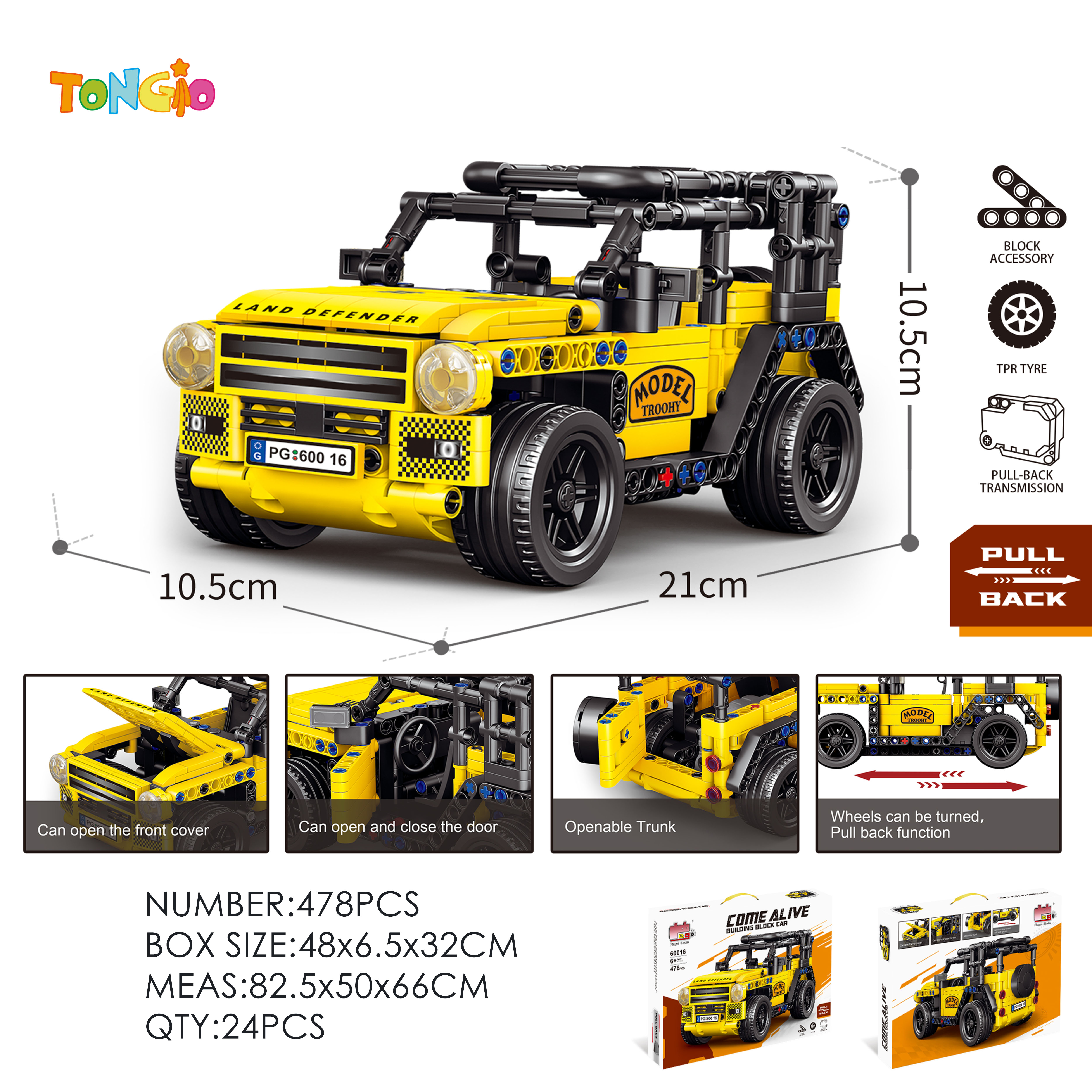 Building Block Springback Technology Car - Land Rover Defender TT14947
