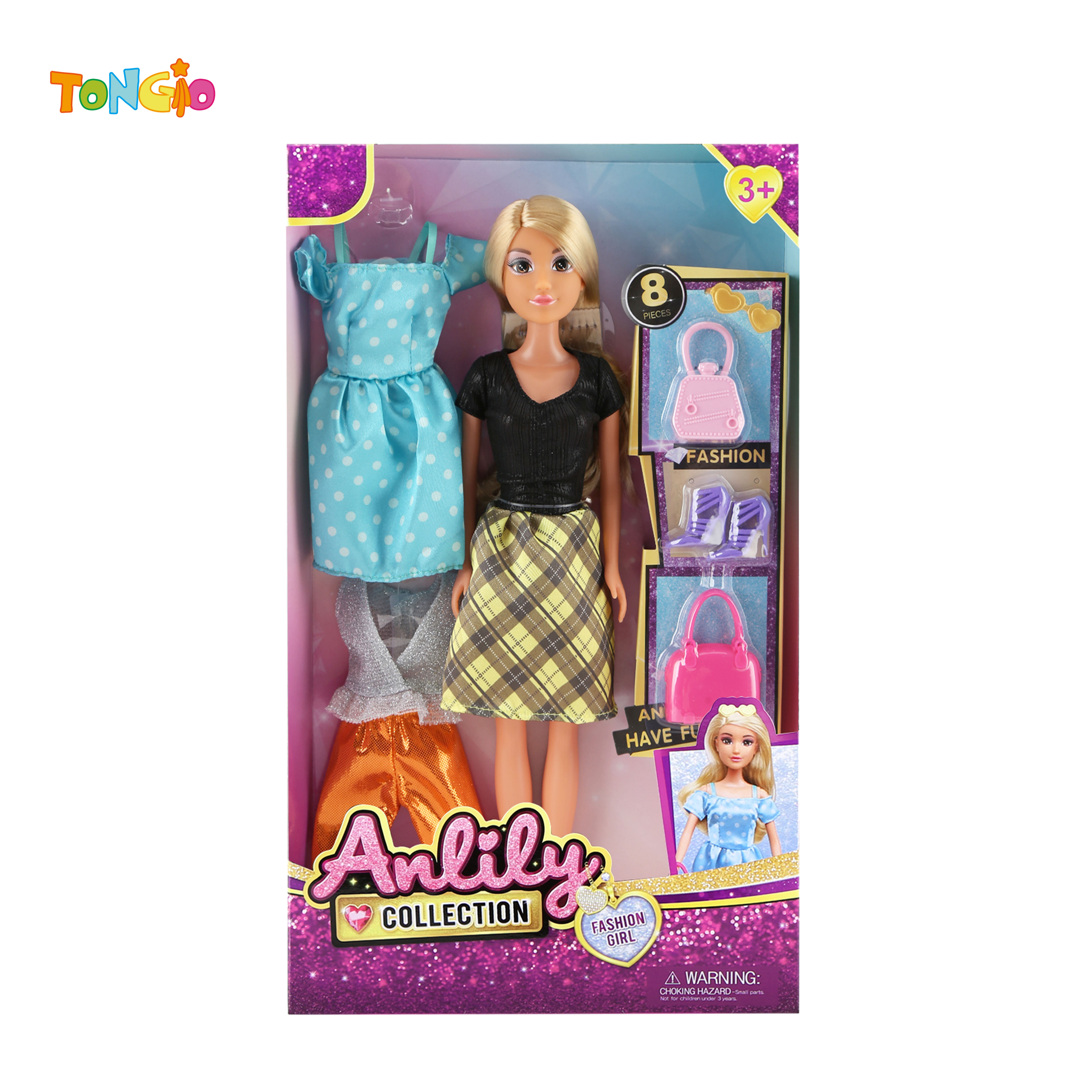 11.5 Inch Solid Body Doll(brown skin) TT15082