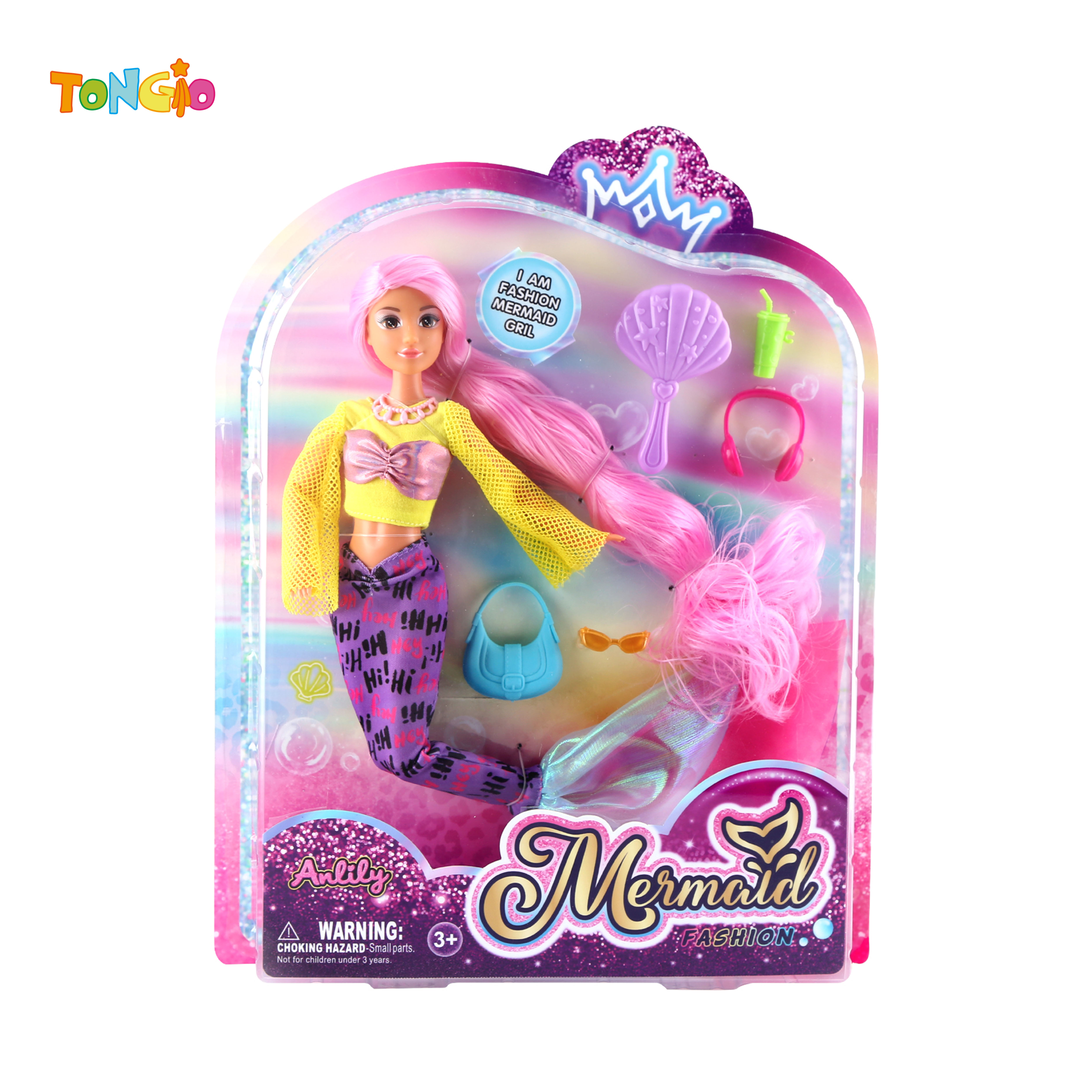 11.5 Inch Solid Body Doll(brown skin) TT15534