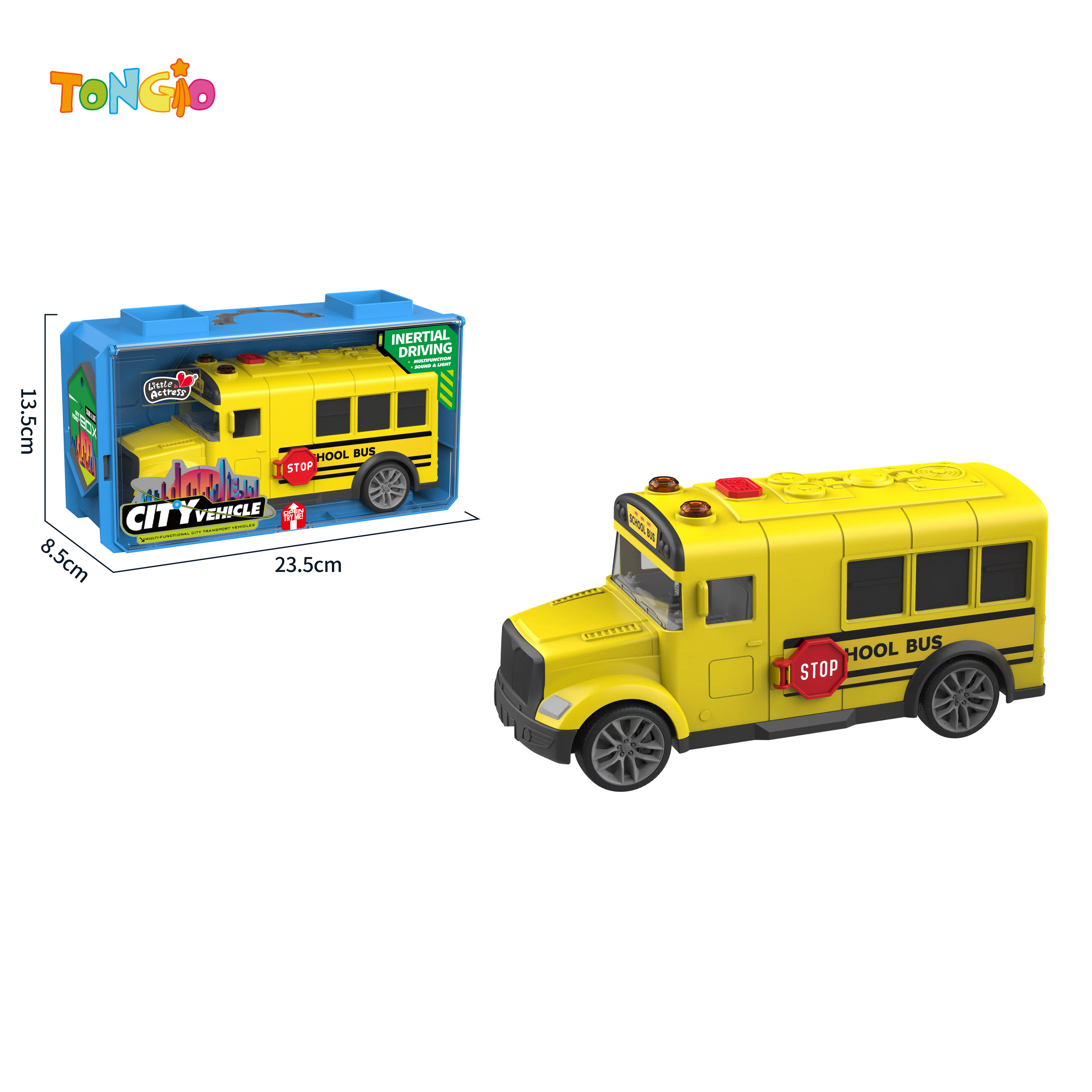School Bus Inertia Car with Light & Sound TT17808