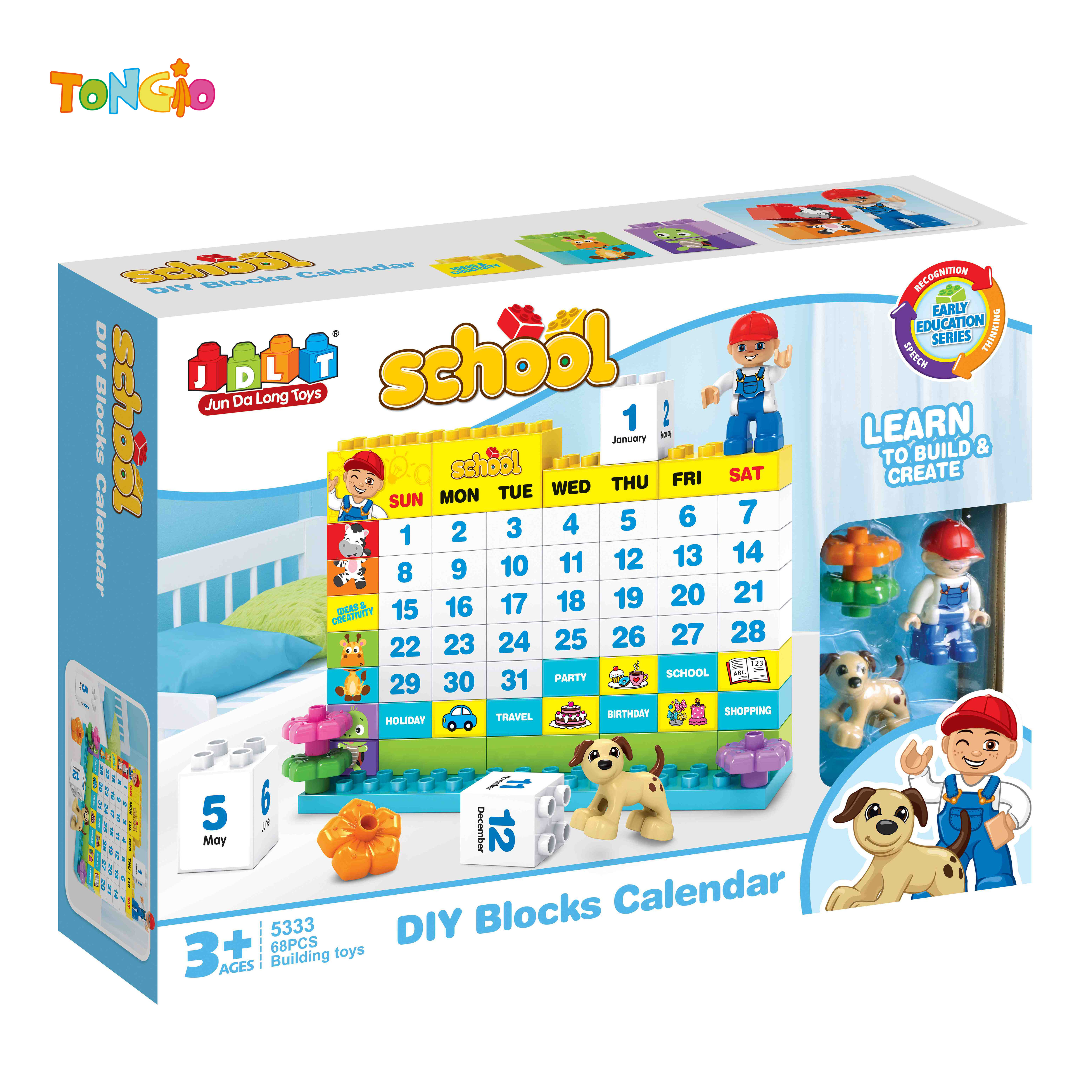 Happy Dog Building Blocks Perpetual Calendar TT19045