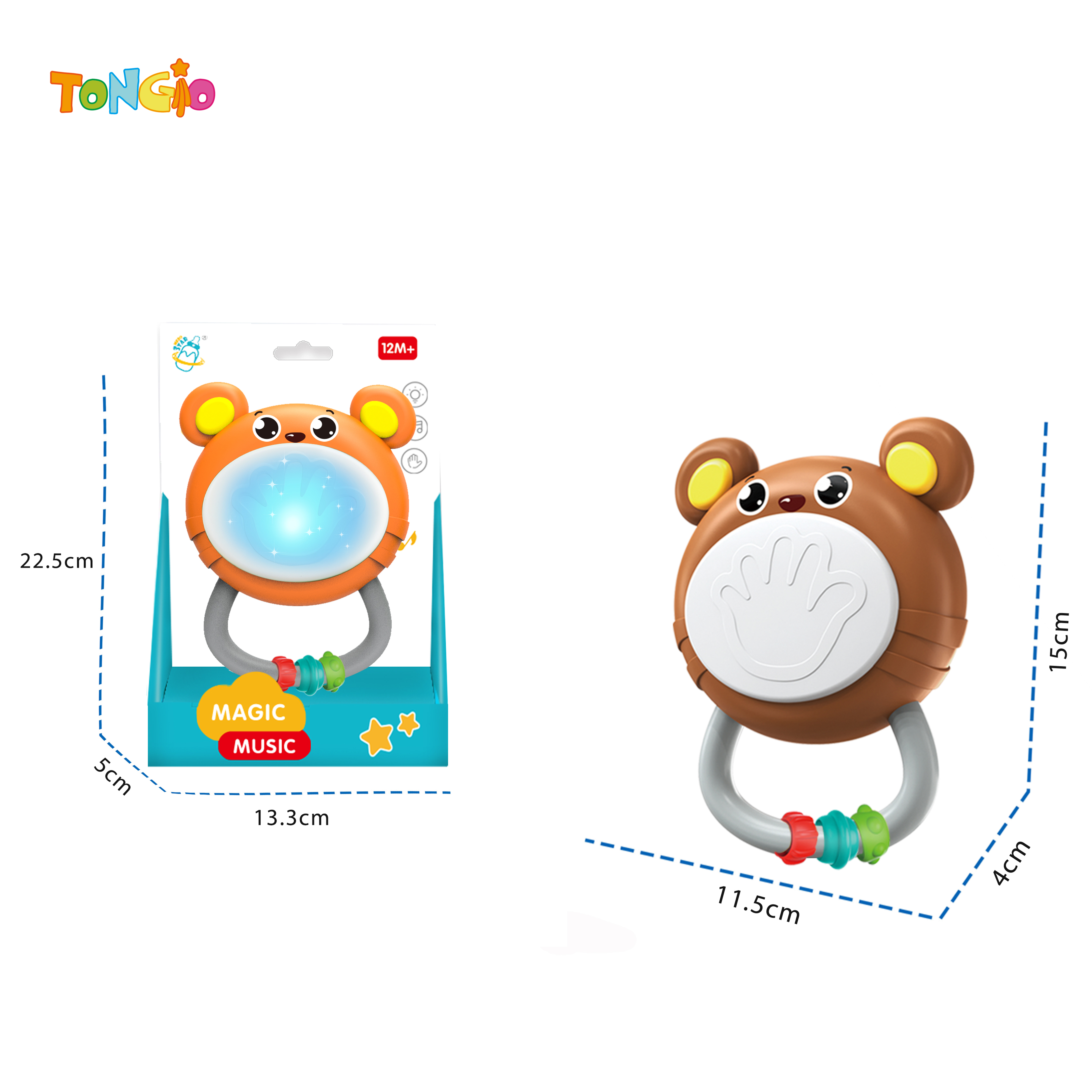 Infant and Toddler Light and Music Bear Hand Drum TT19373