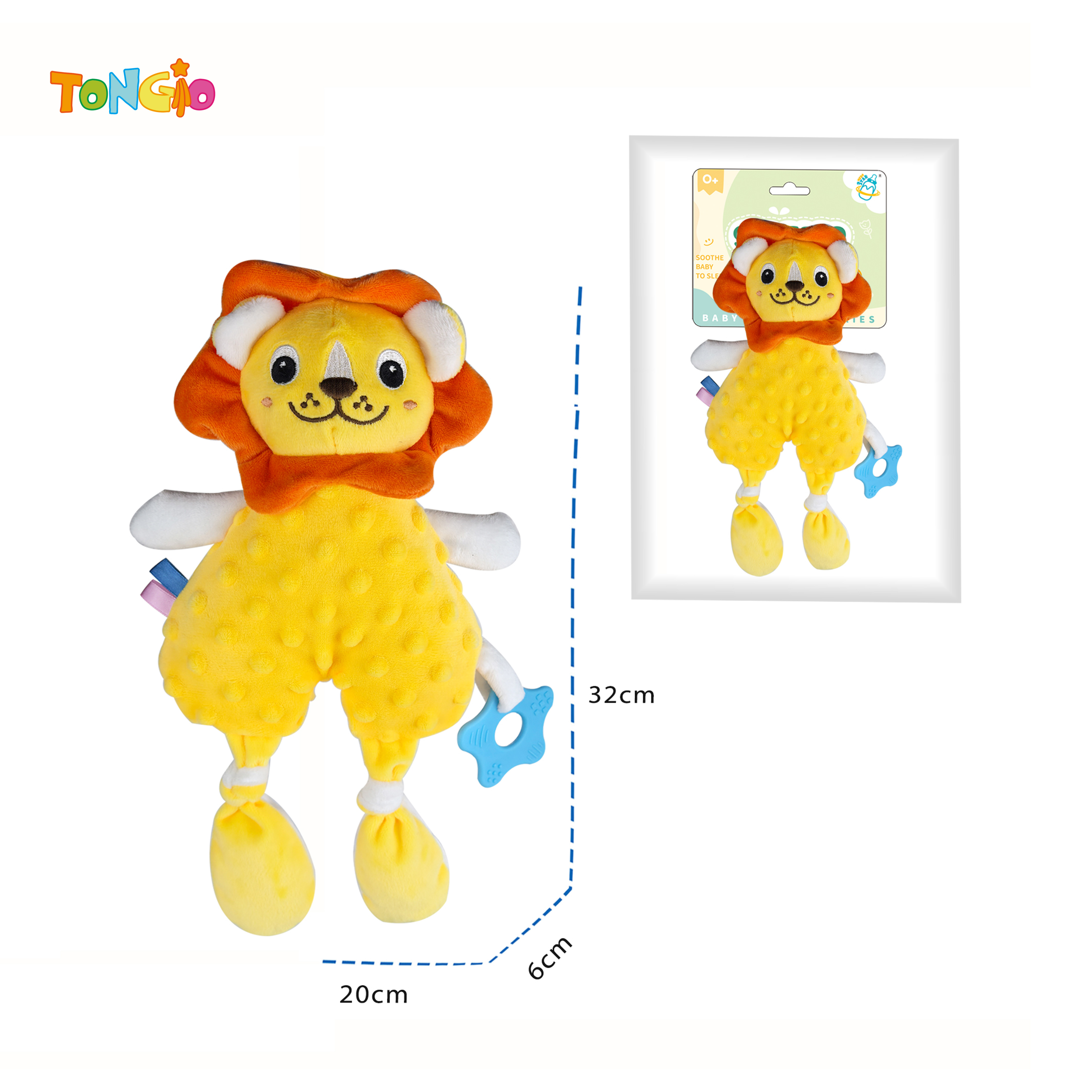 Lion Comfort Pillow with Teether TT19417
