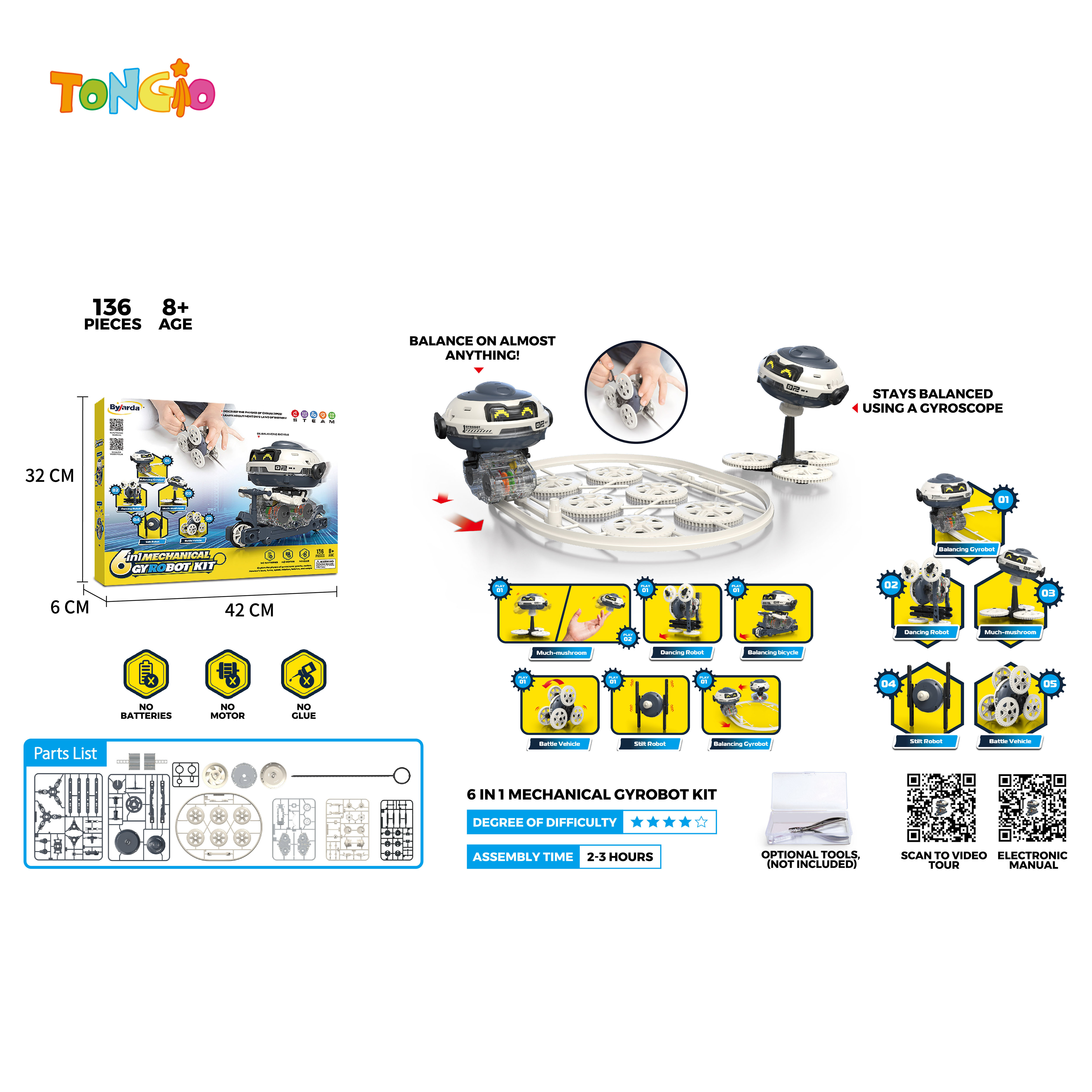 6 in 1 Mechanical Gyro Robot TT19613