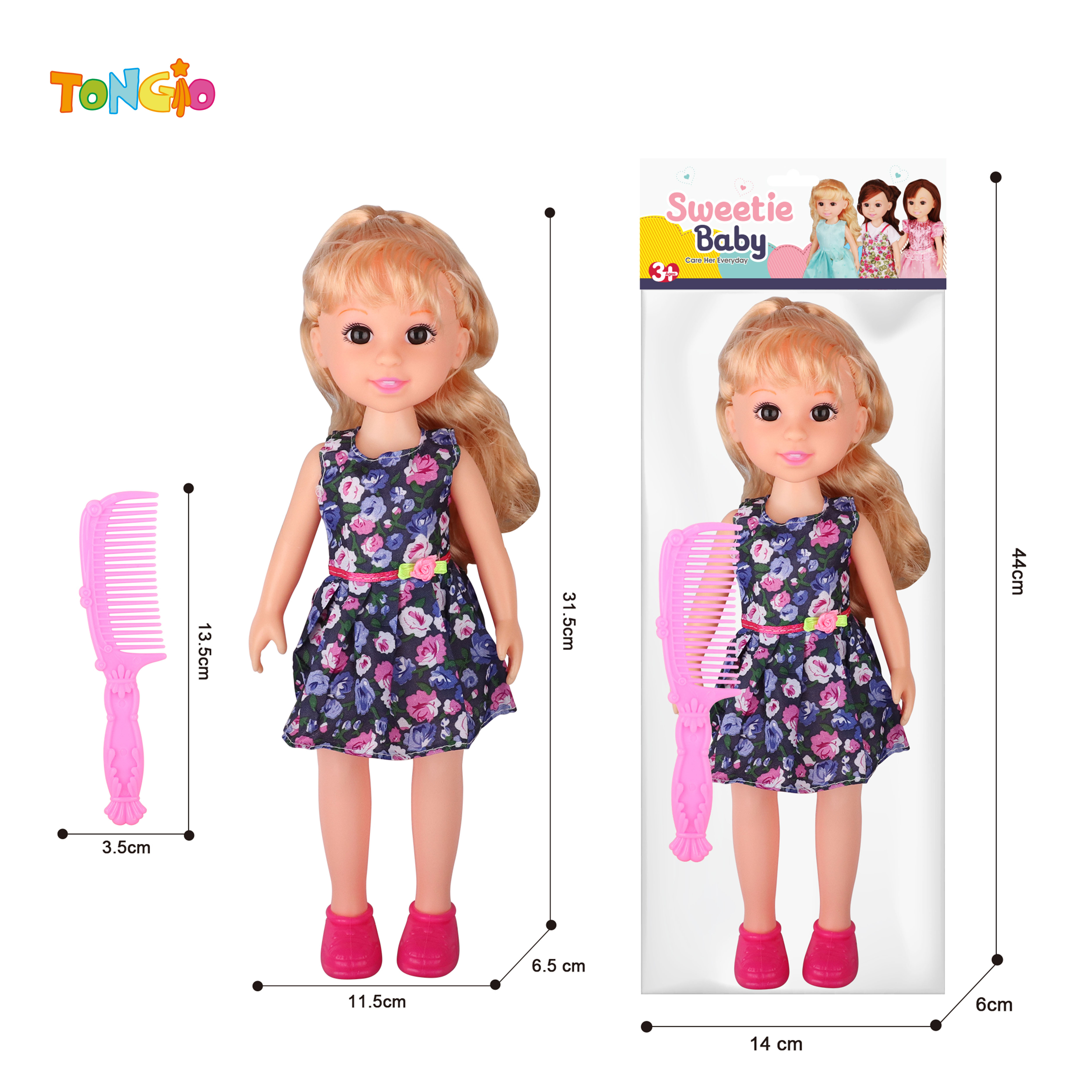 14-inch fashion doll with comb TT19851
