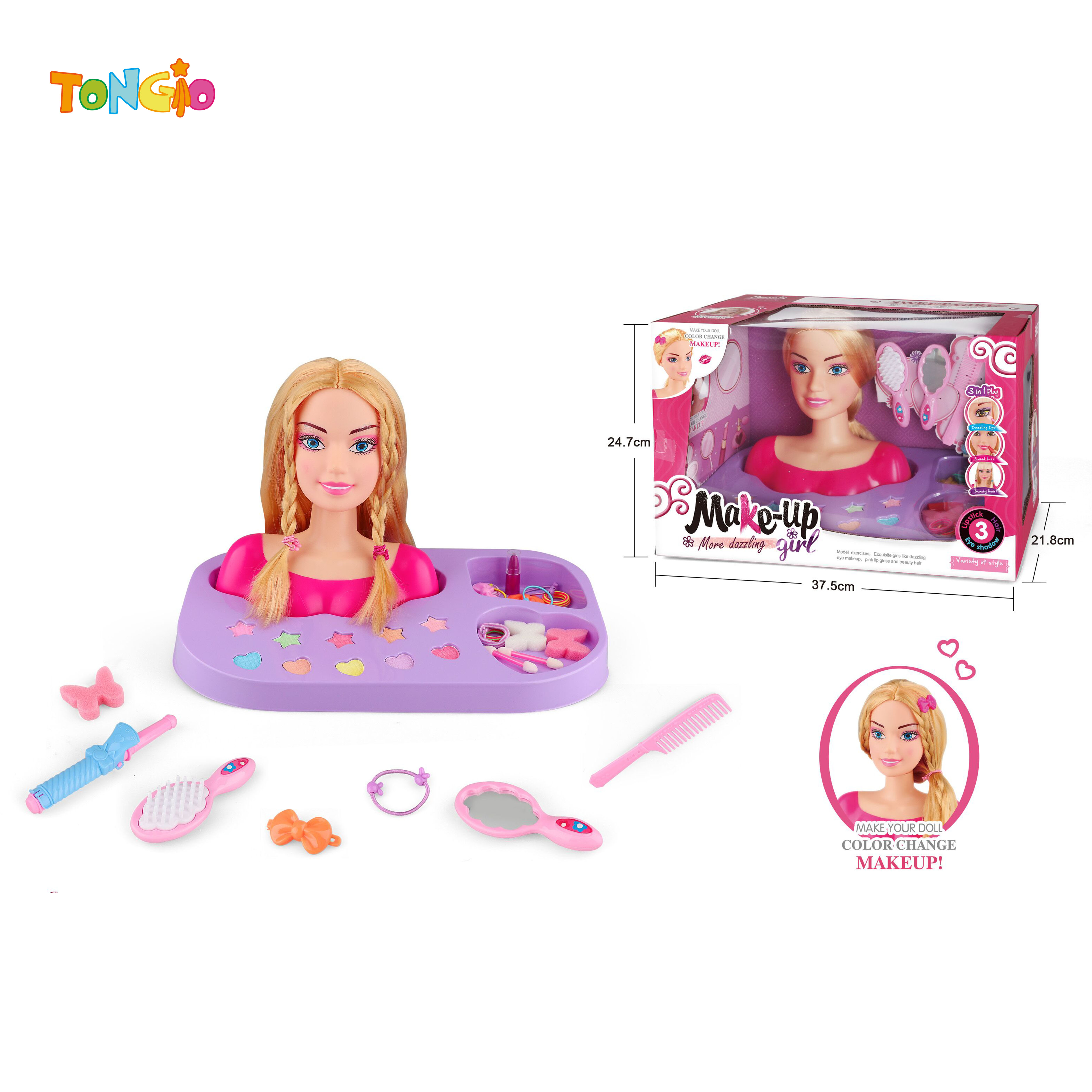 Half-body makeup doll head TT19899