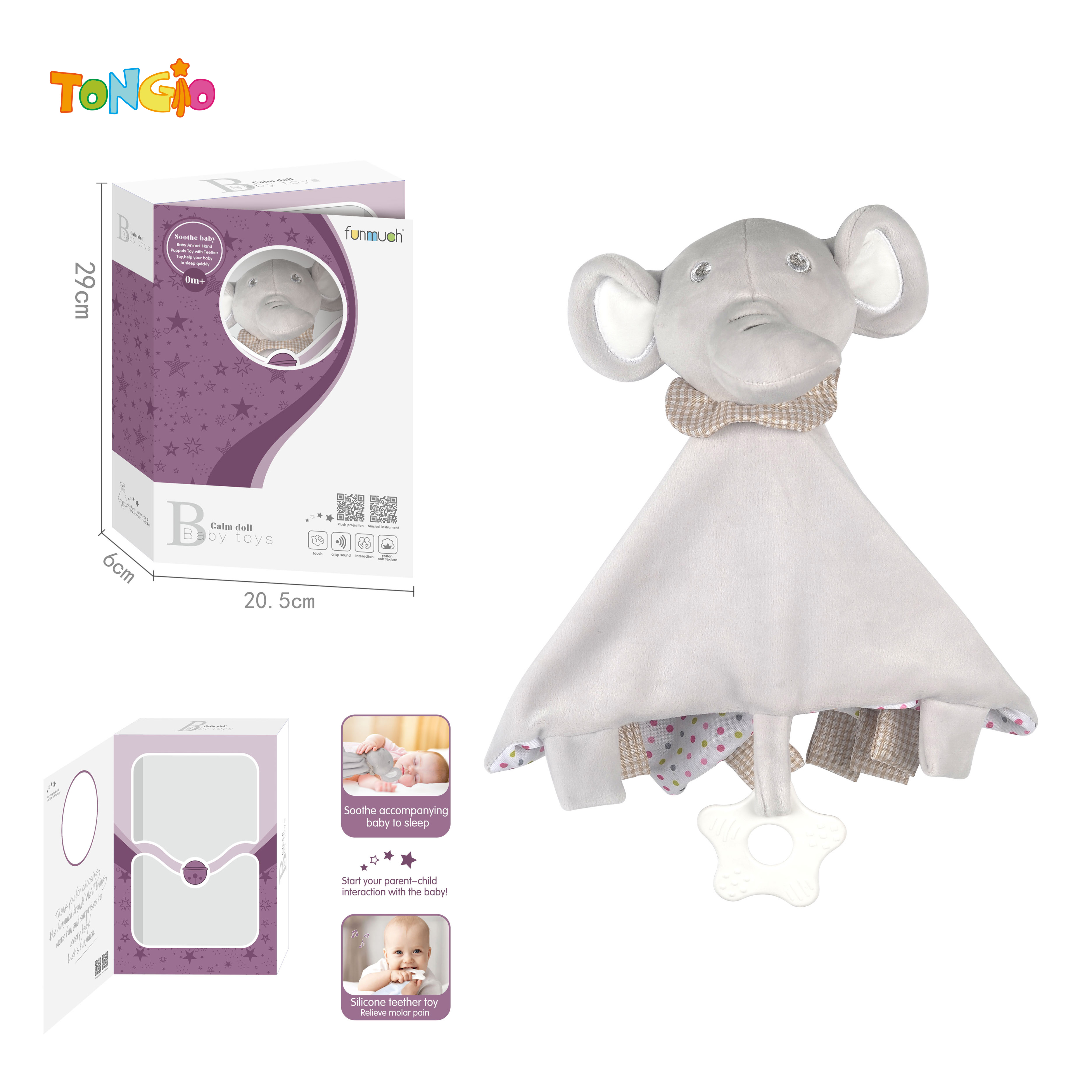Comfort blanket elephant TT20346