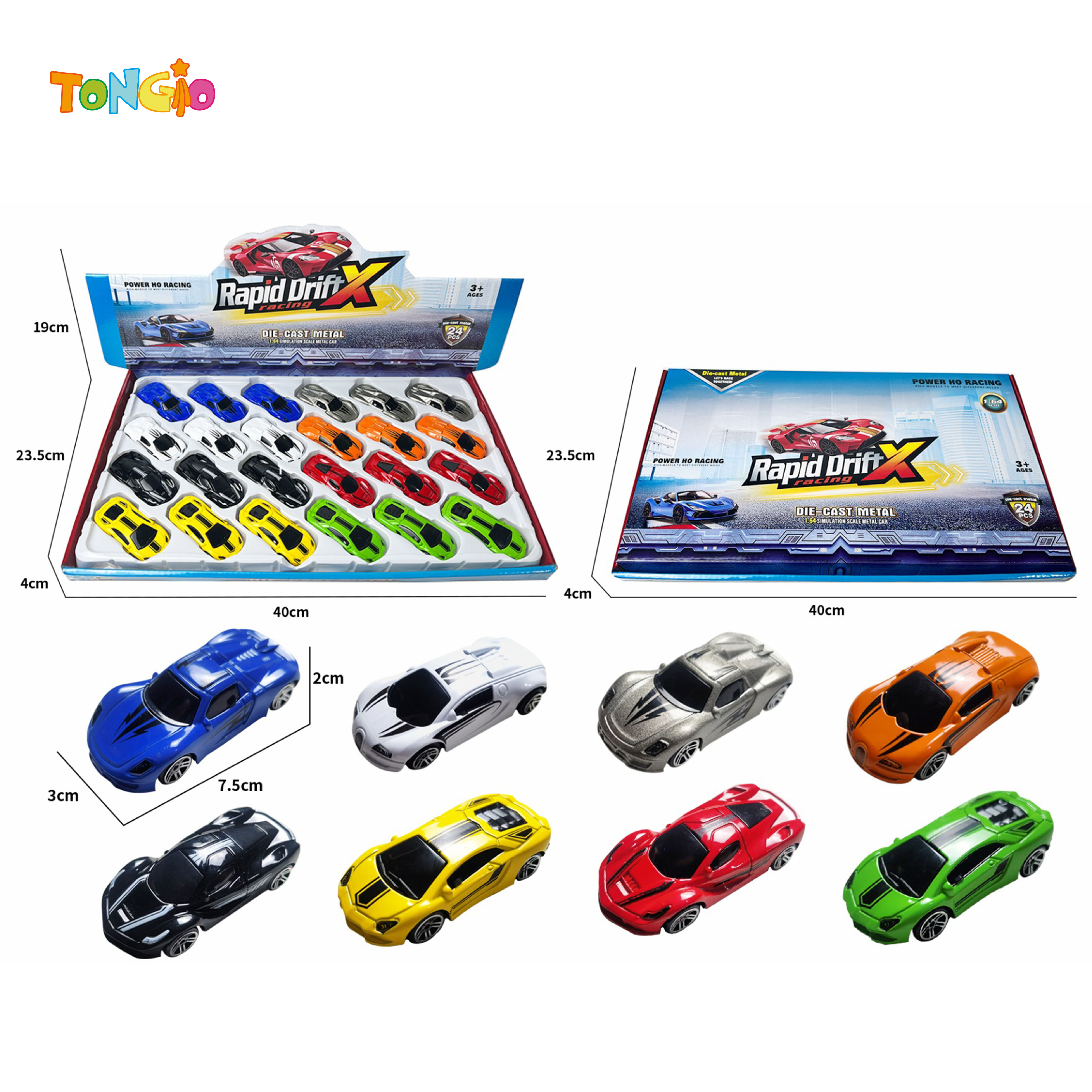 1:64 Scale Die-Cast Cars (24-Piece Set) TT20458