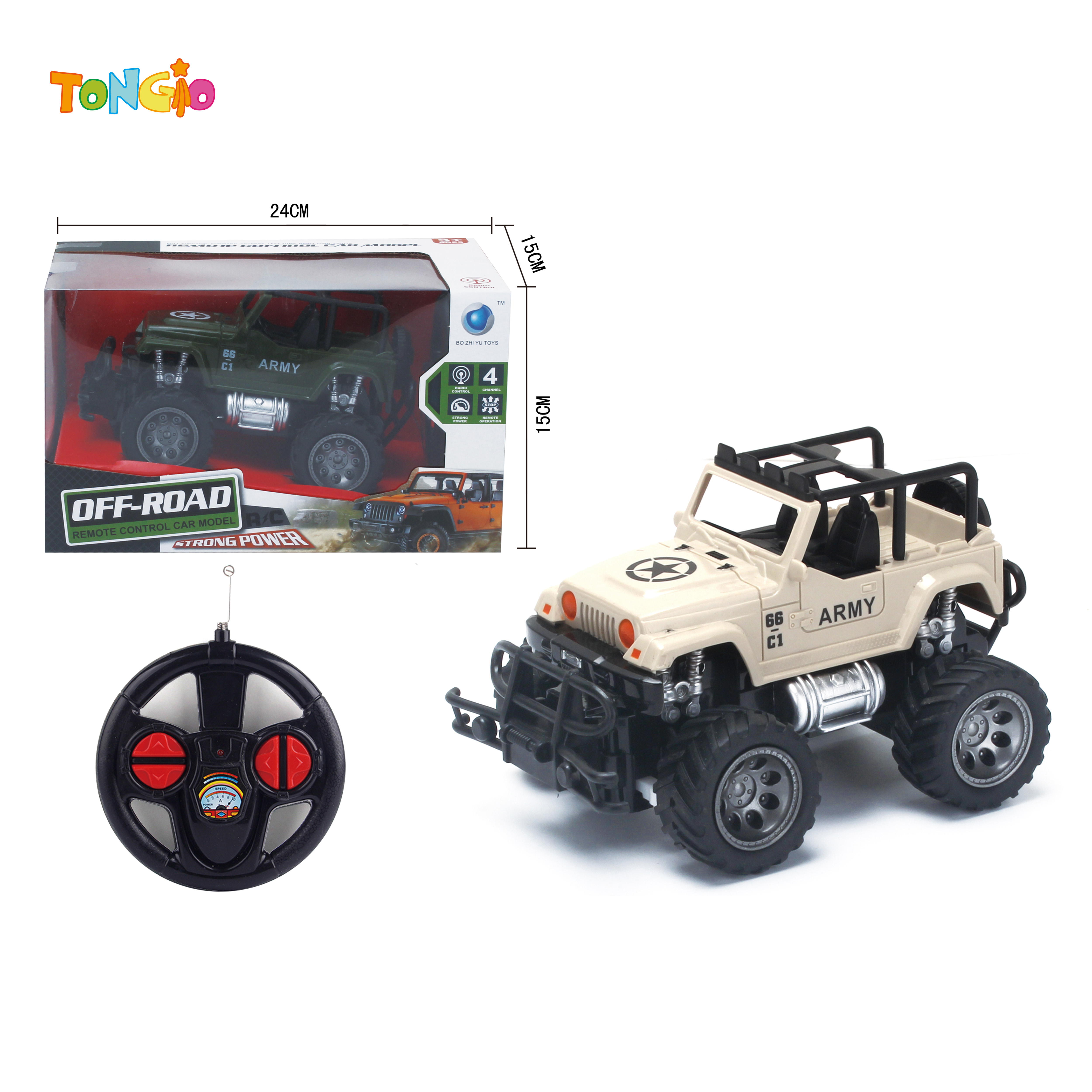 Jeep Military Vehicle Remote-Controlled Car TT20535