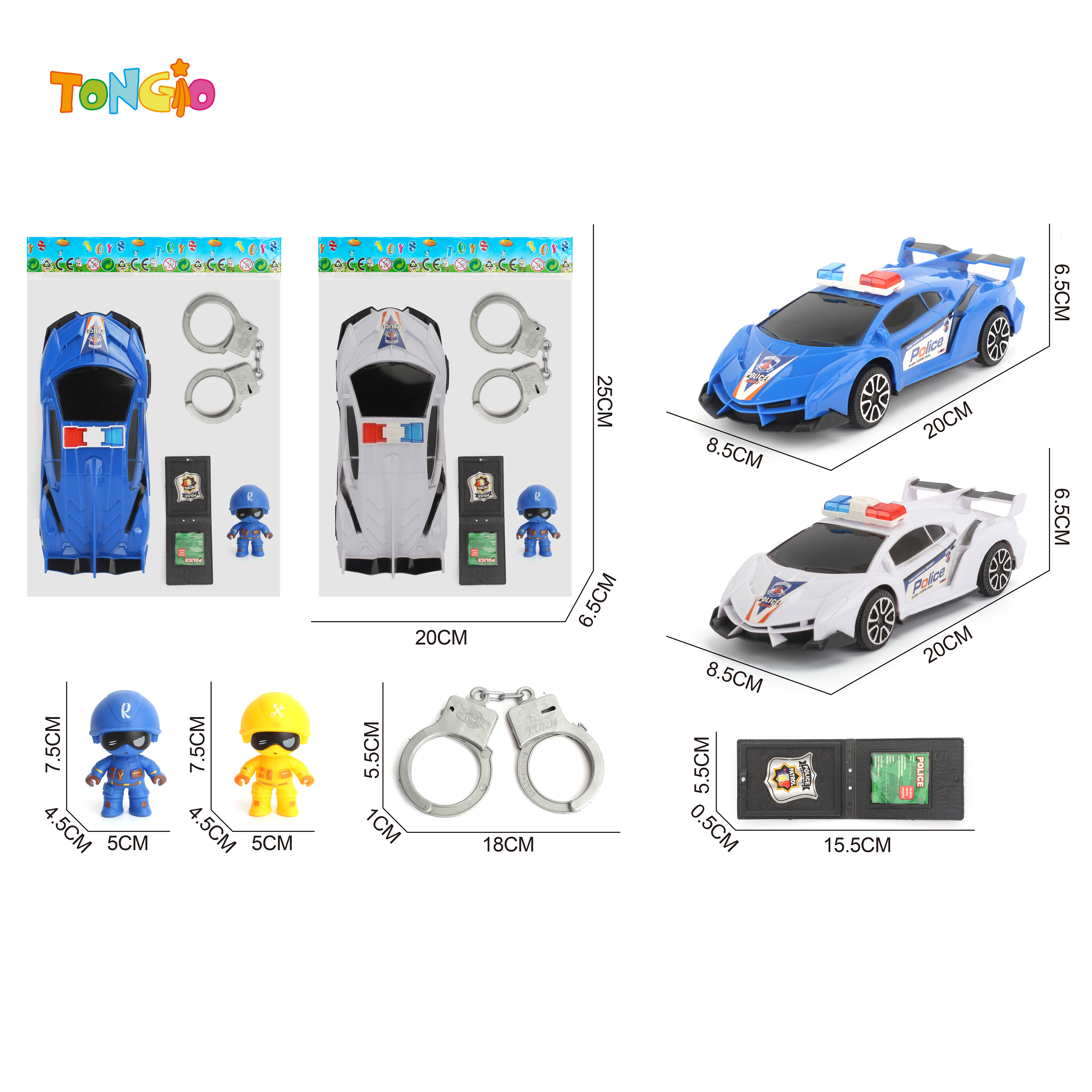 Inertial Police Car and Police Uniform Set TT20611