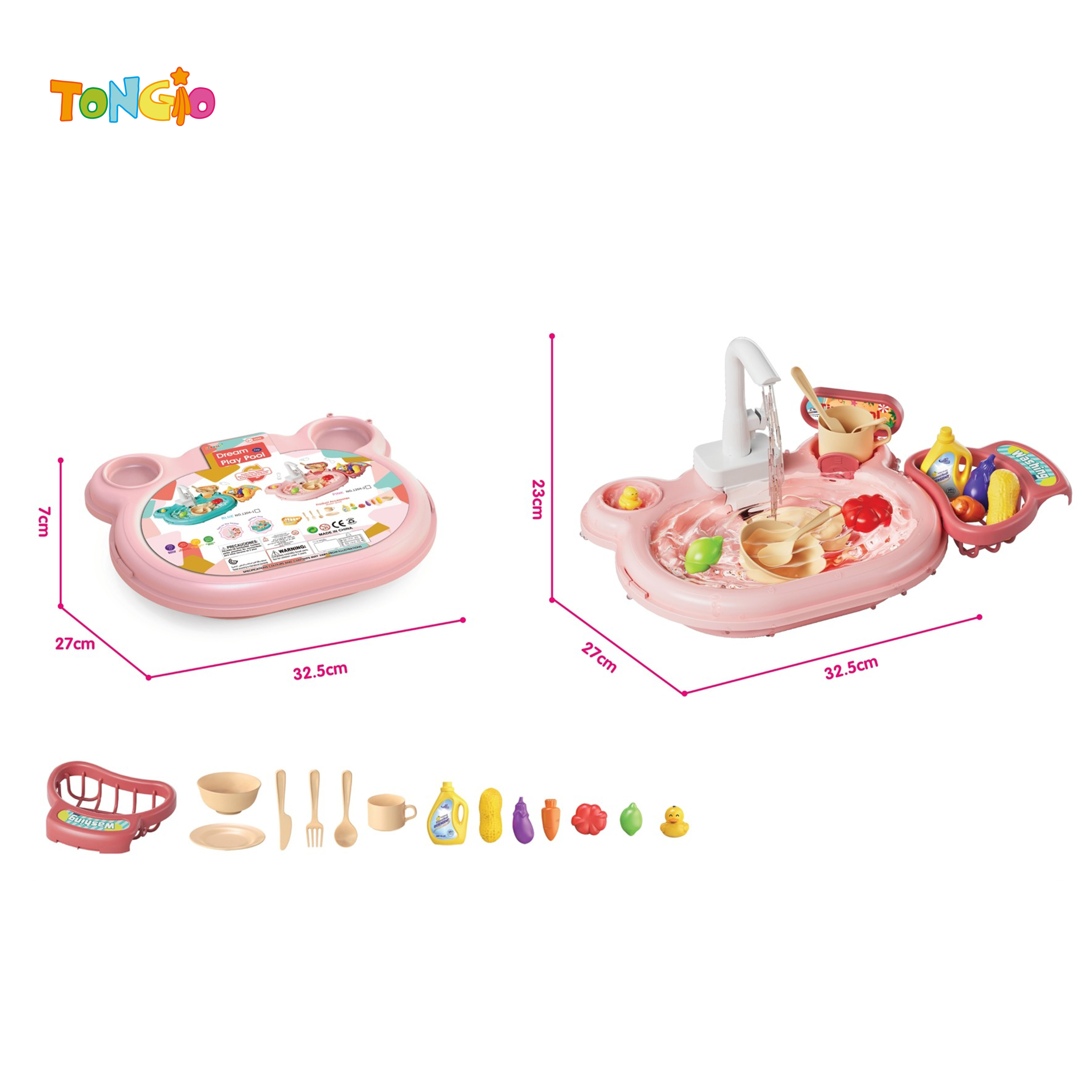 Electric water-spraying kids’ play sink TT21288