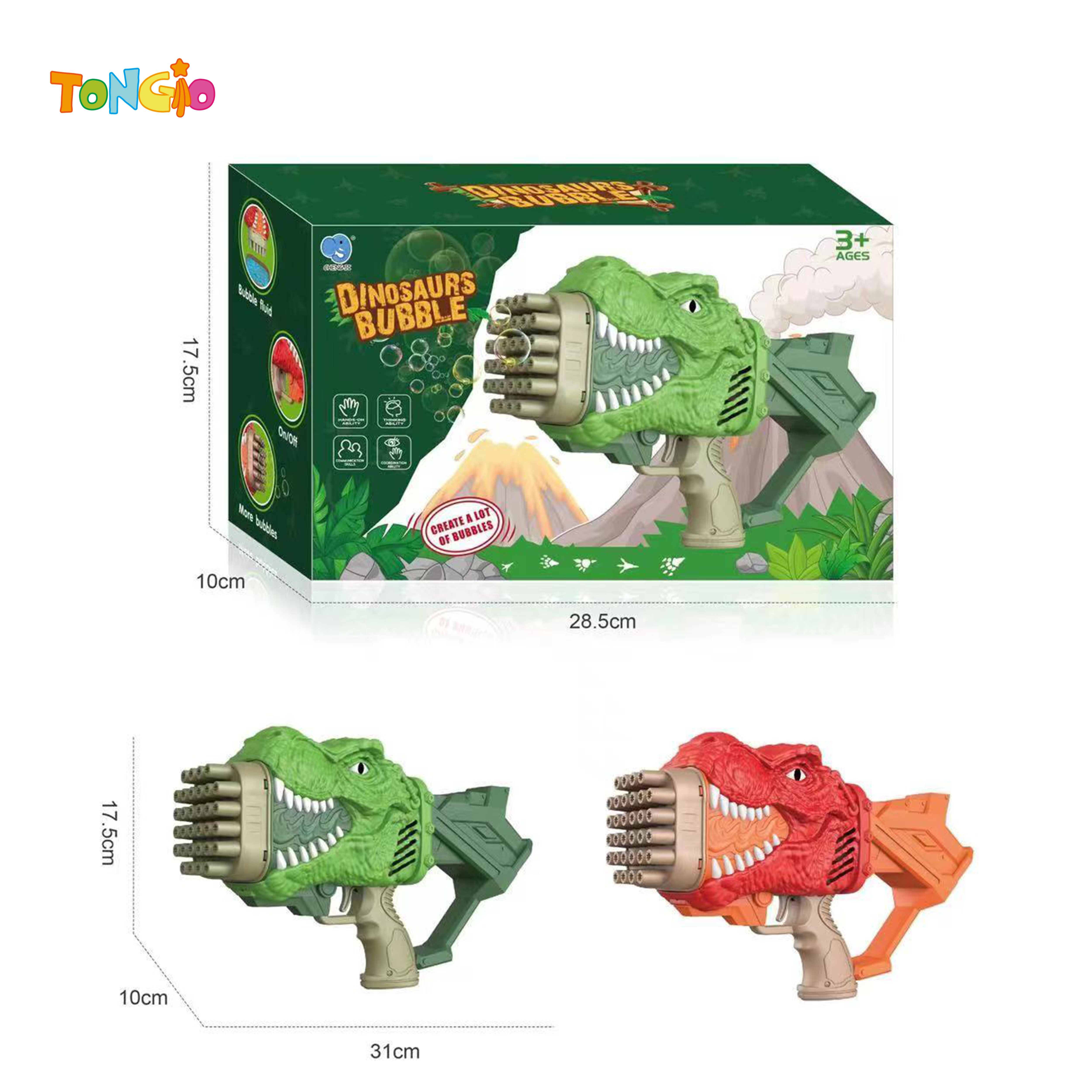 32-Hole Dinosaur Bubble Gun TT21309