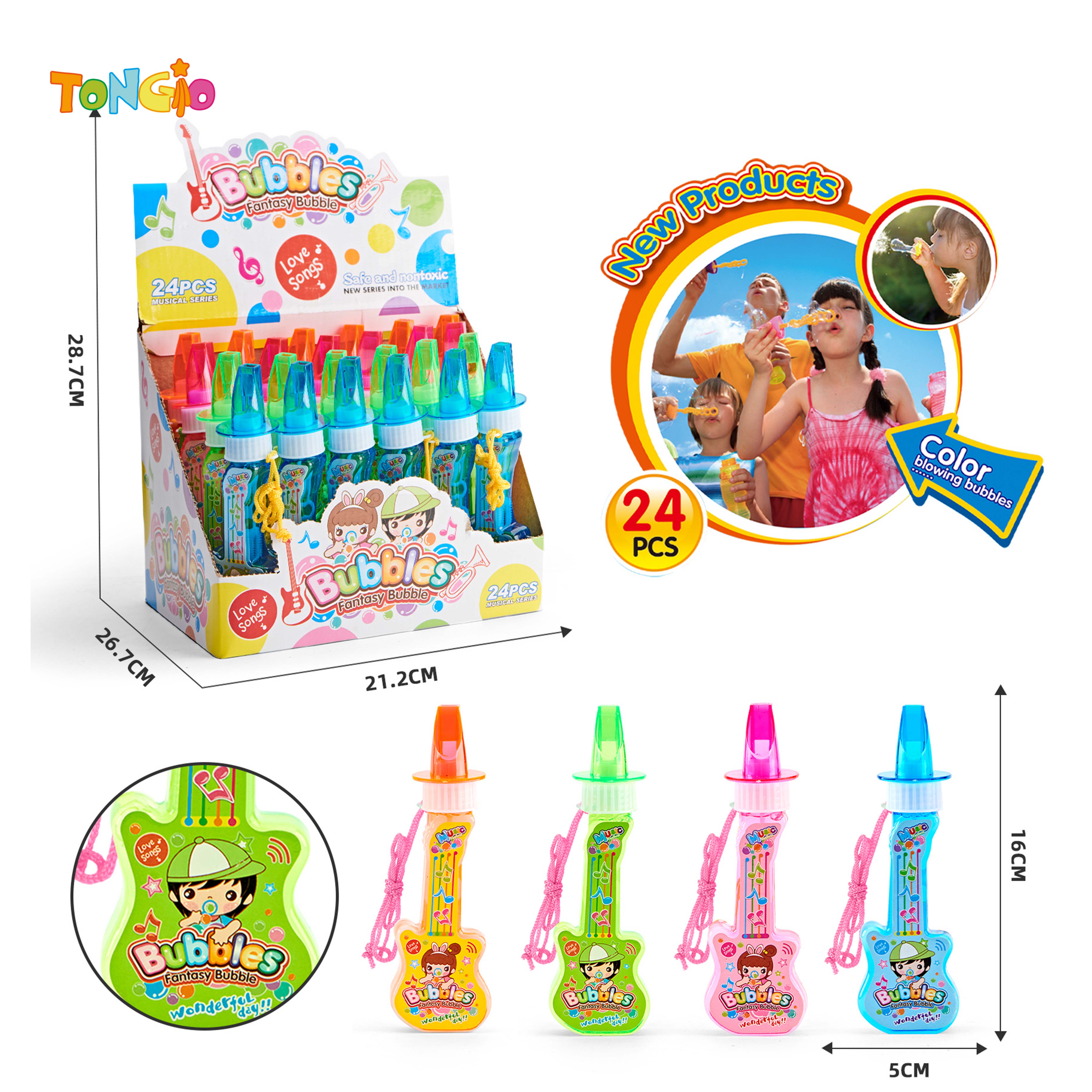 Whistling guitar bottle, blowing bubbles TT21315