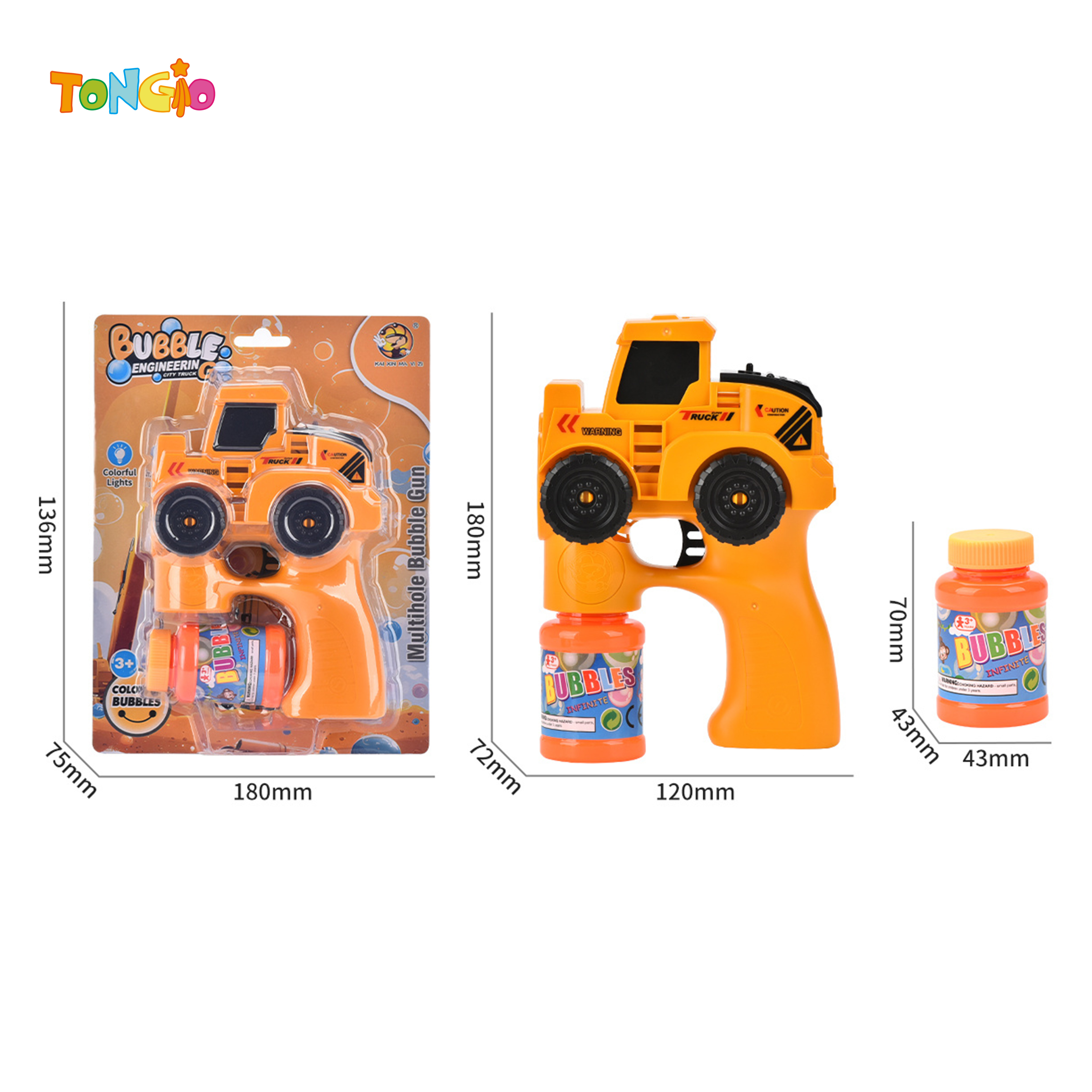 CHILDREN TRUCK BUBBLE GUN WITH LIGHT TT21321