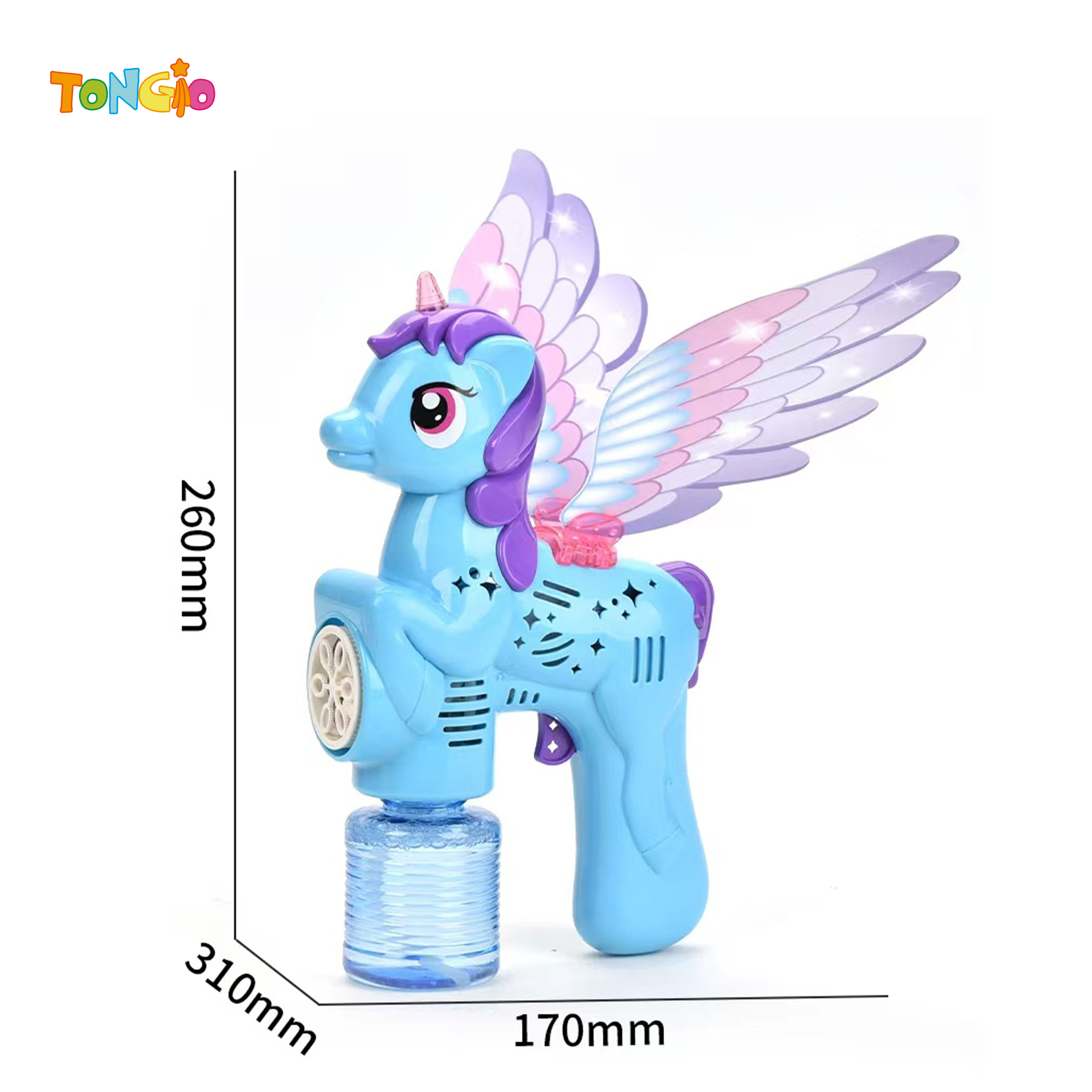 Porous big wing unicorn bubble machine TT21326