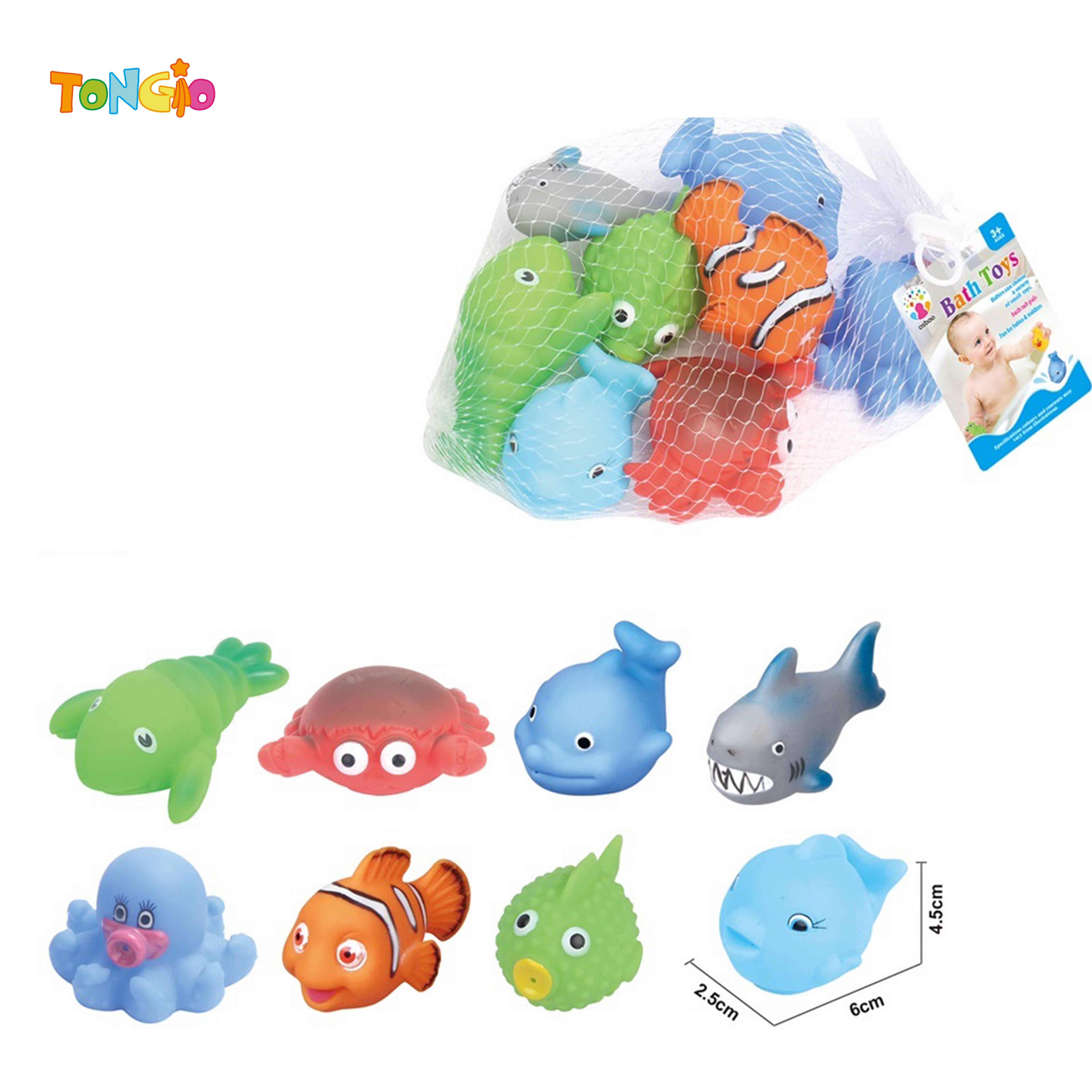 Baby's Waterplay Bathroom Vinyl Cute MARINE ANIMAL TT21340