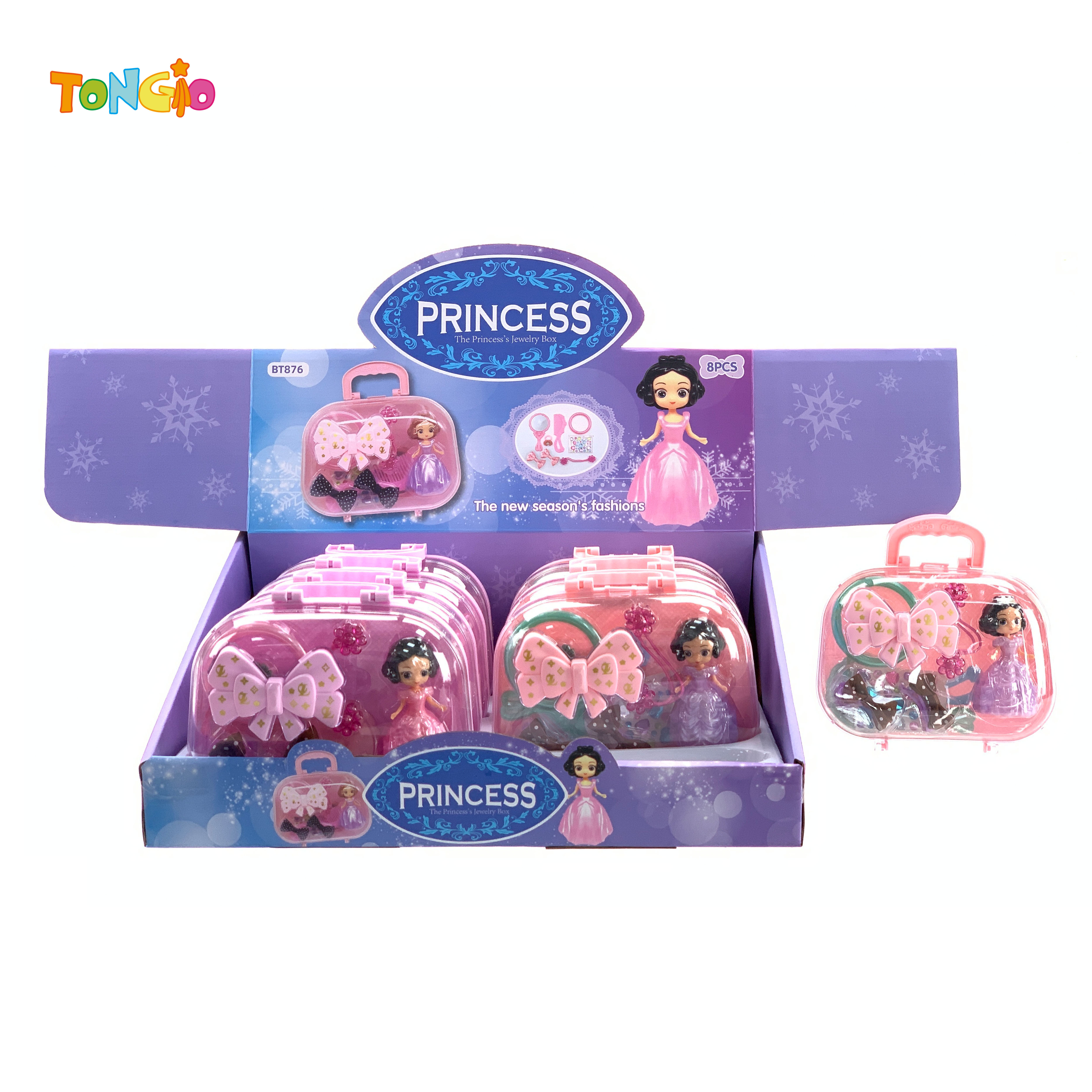 Princess Cartoon Jewelry Handbag Home Jewelry Storage Bag Girl Jewelry Dress-Up Box TT21412