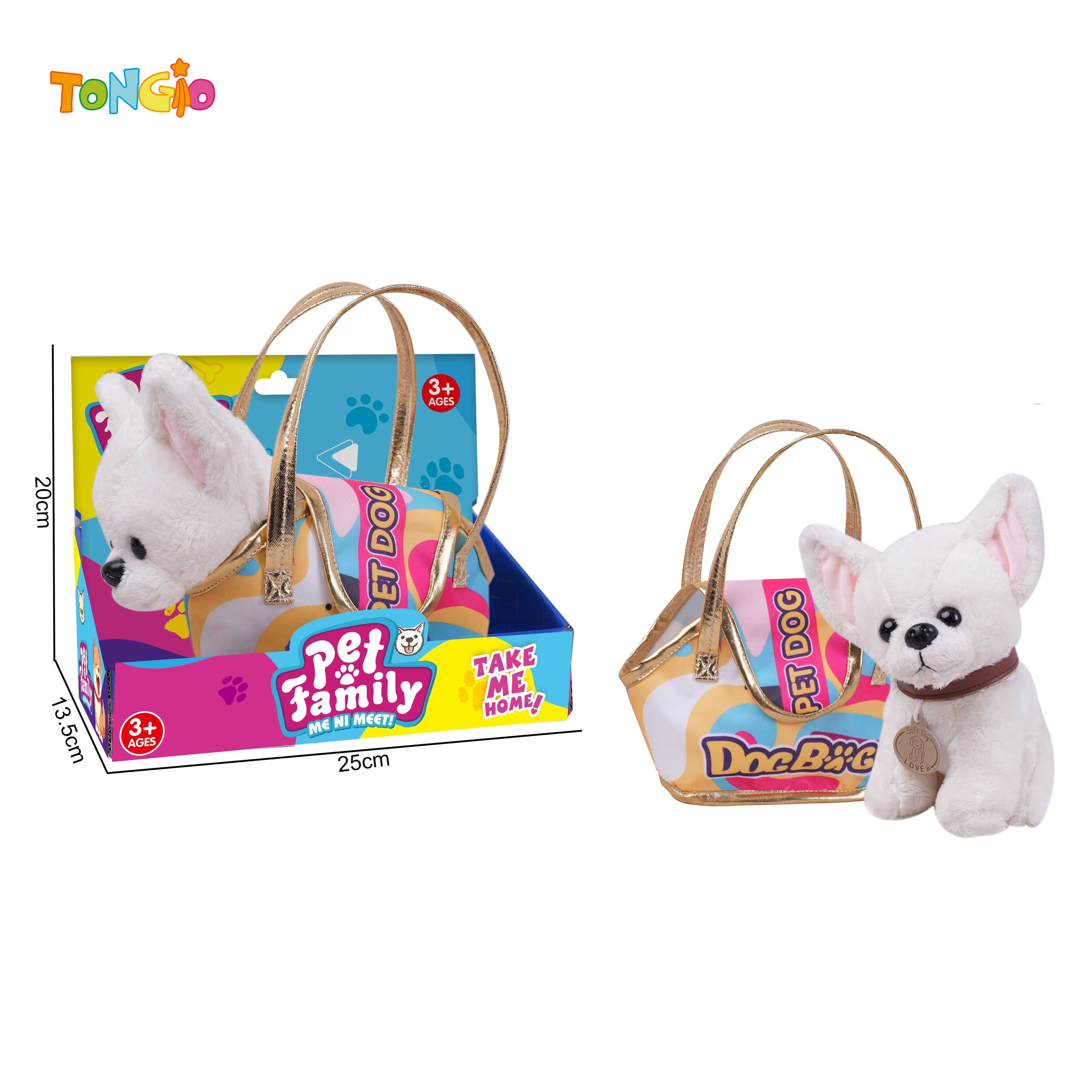 Girls Play Home Fashion Toy 20cm Chihuahua Puppy Plush Toy Toy Tote Bag TT21437