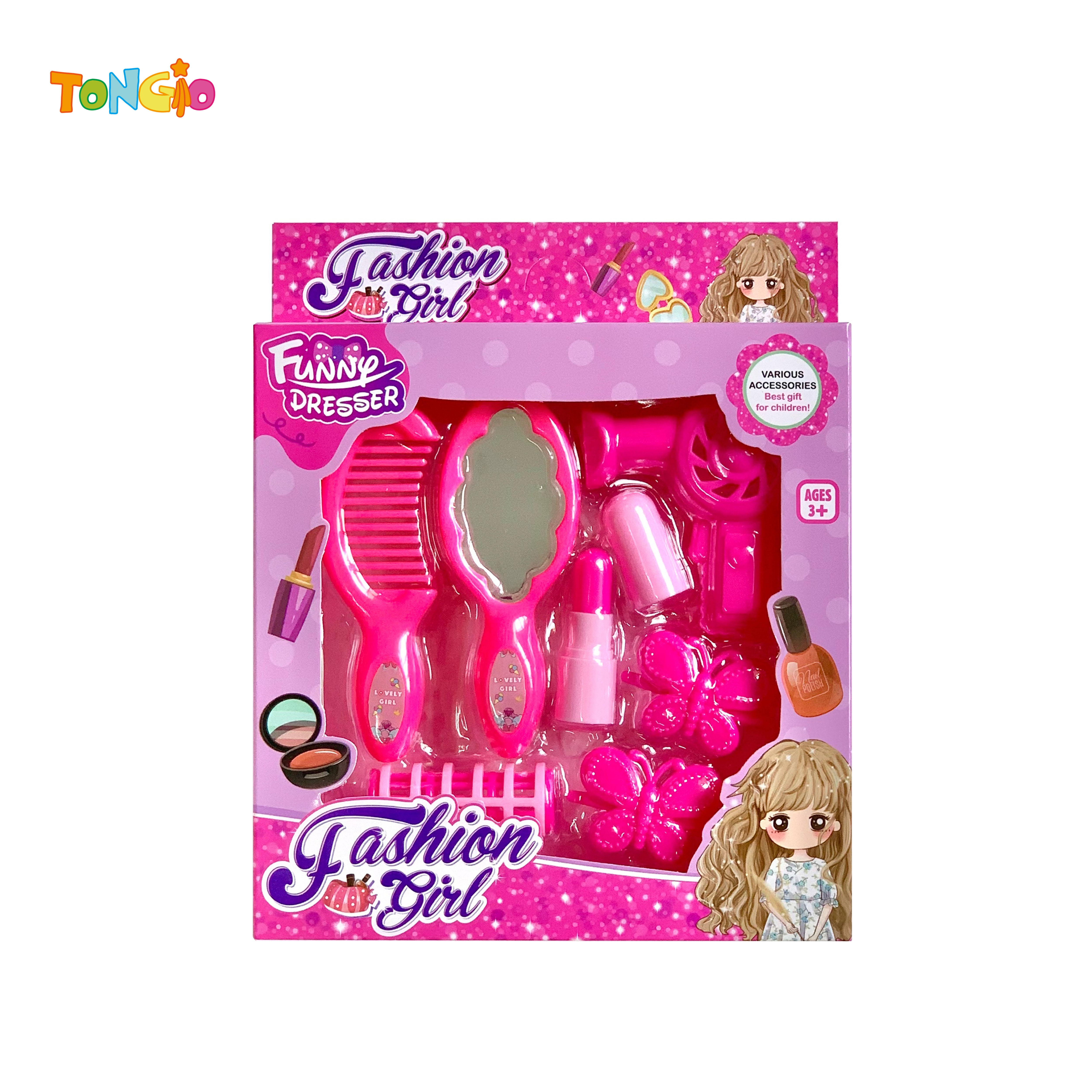 Cartoon Educational Kids Simulation Jewelry Set Pretend Play Toy 8PCS TT21443
