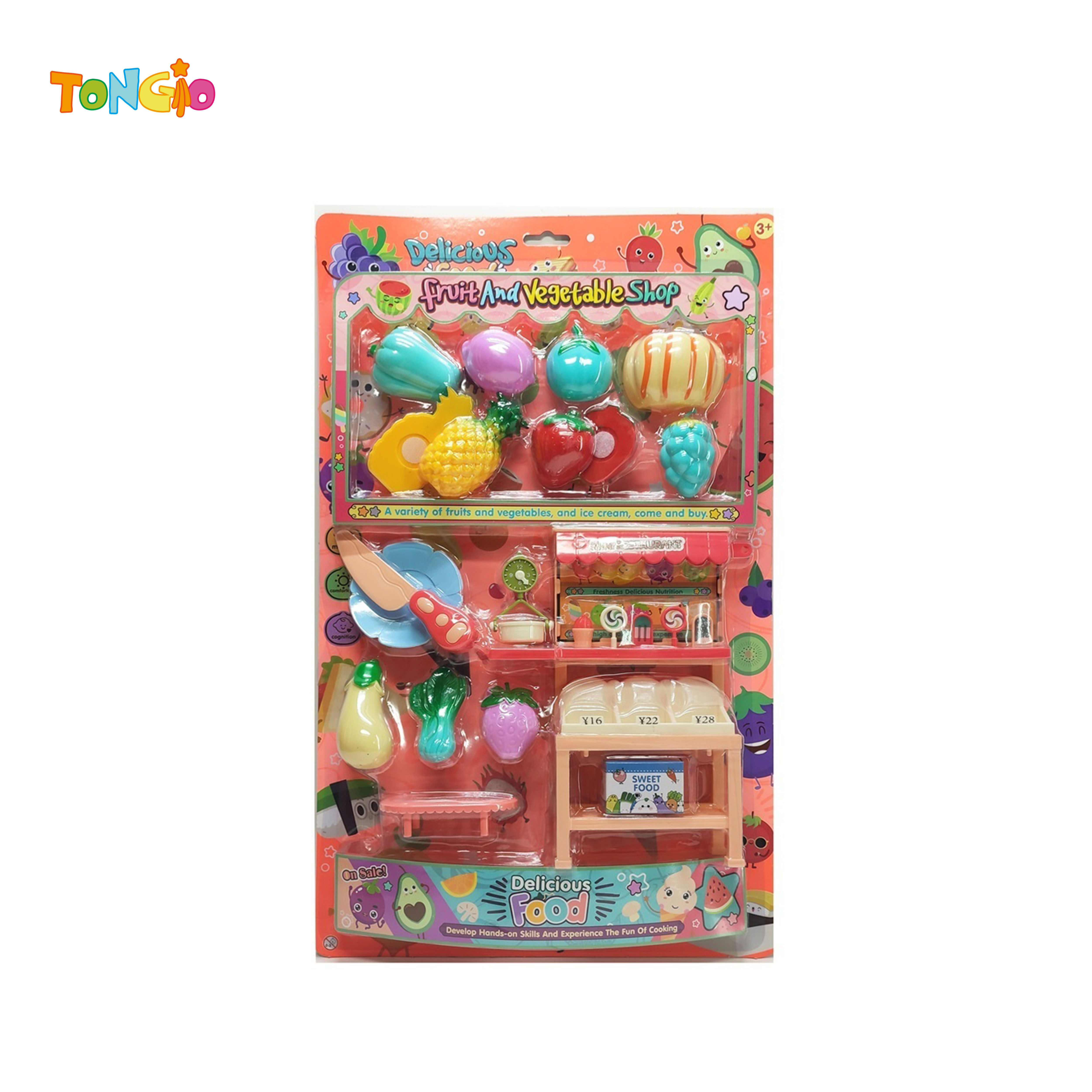 Cartoon puzzle play house KITCHEN SET toy Set play house can cut fruit TT21447