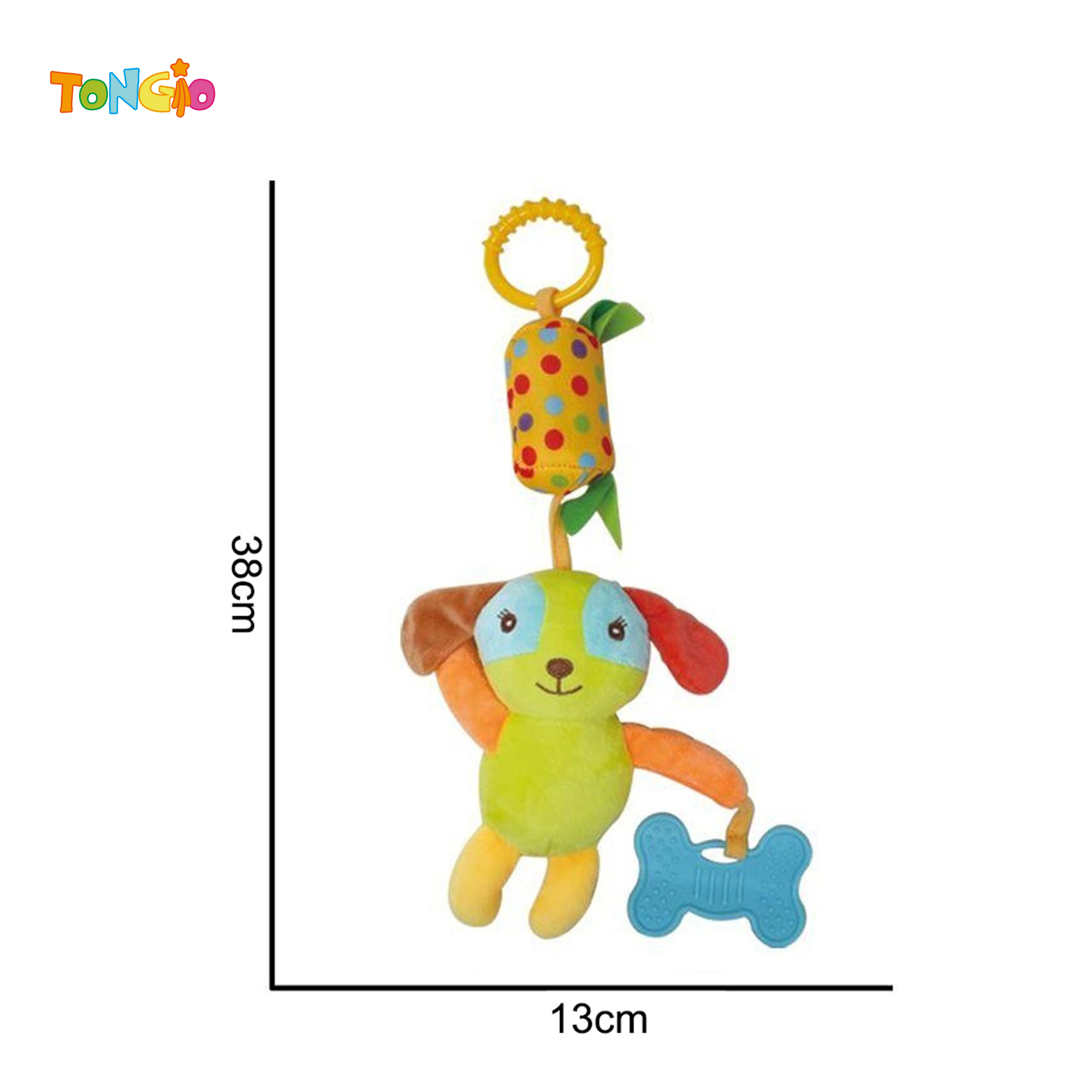 Plush Wind Chime Colorful Dog Pendant Baby Soothing Plush Animal Toy TT21455