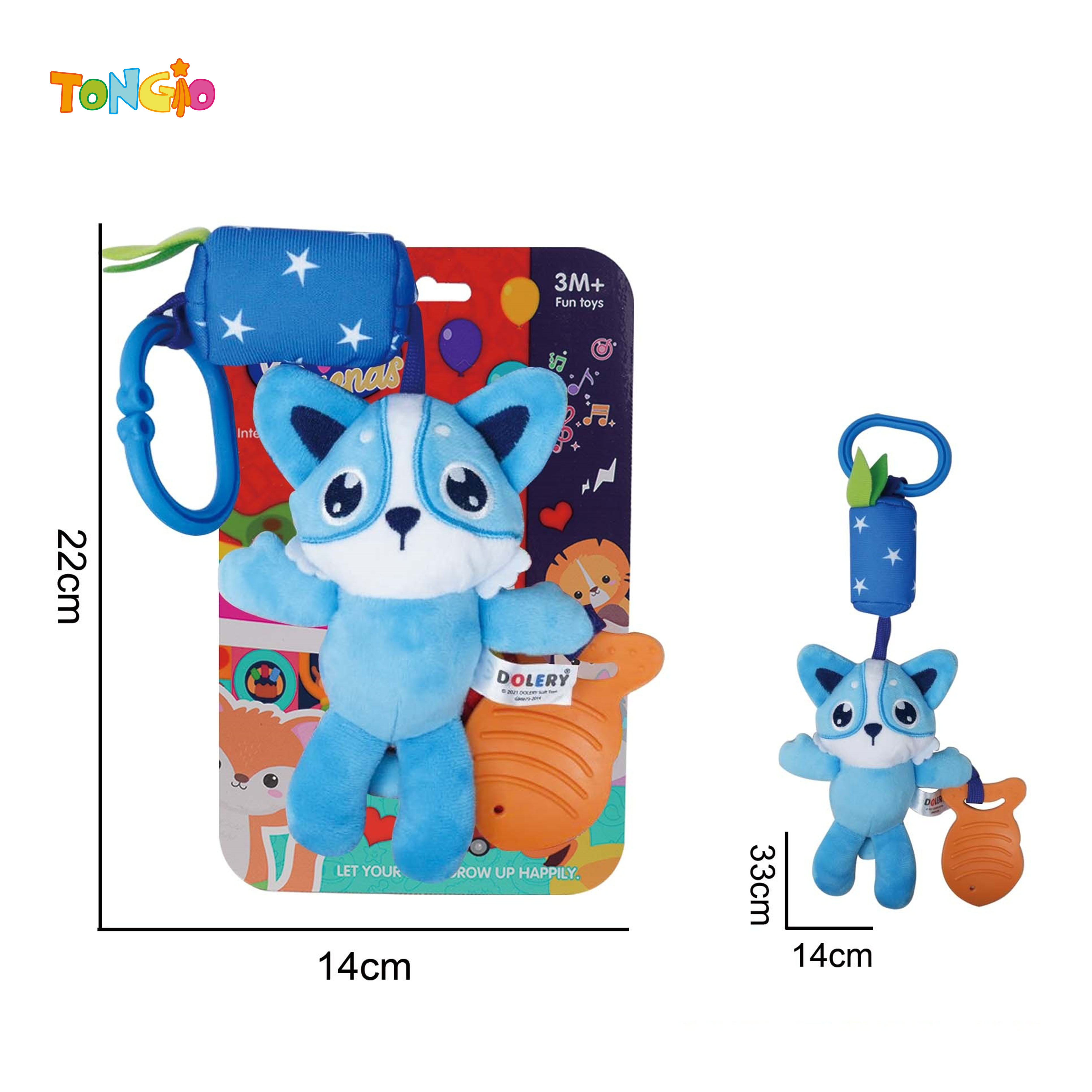 Baby Puzzle Plush Soothing Toy Cat Hanging Bed Wind Chimes TT21458