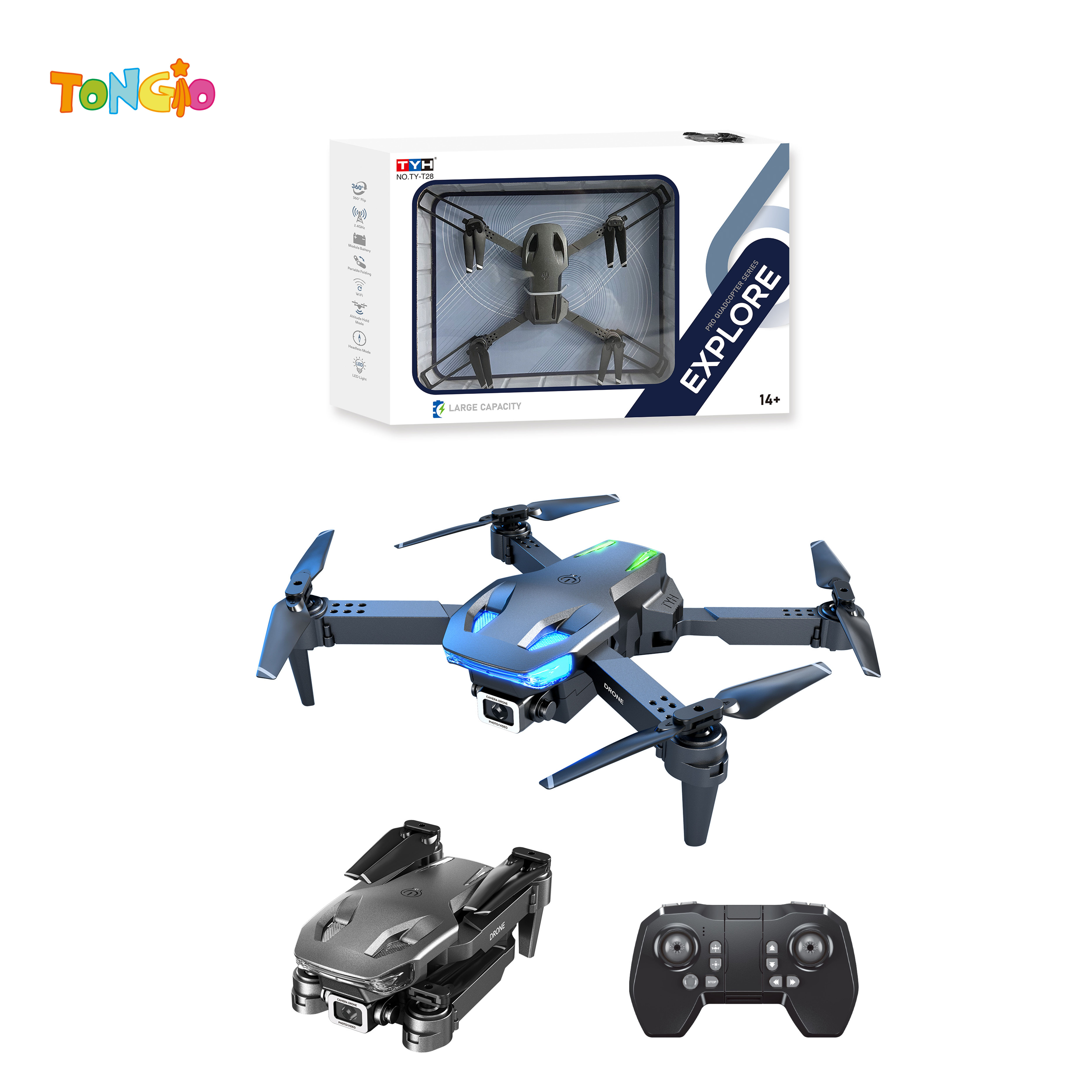 Optical flow real-time aerial photography folding aircraft TT21432