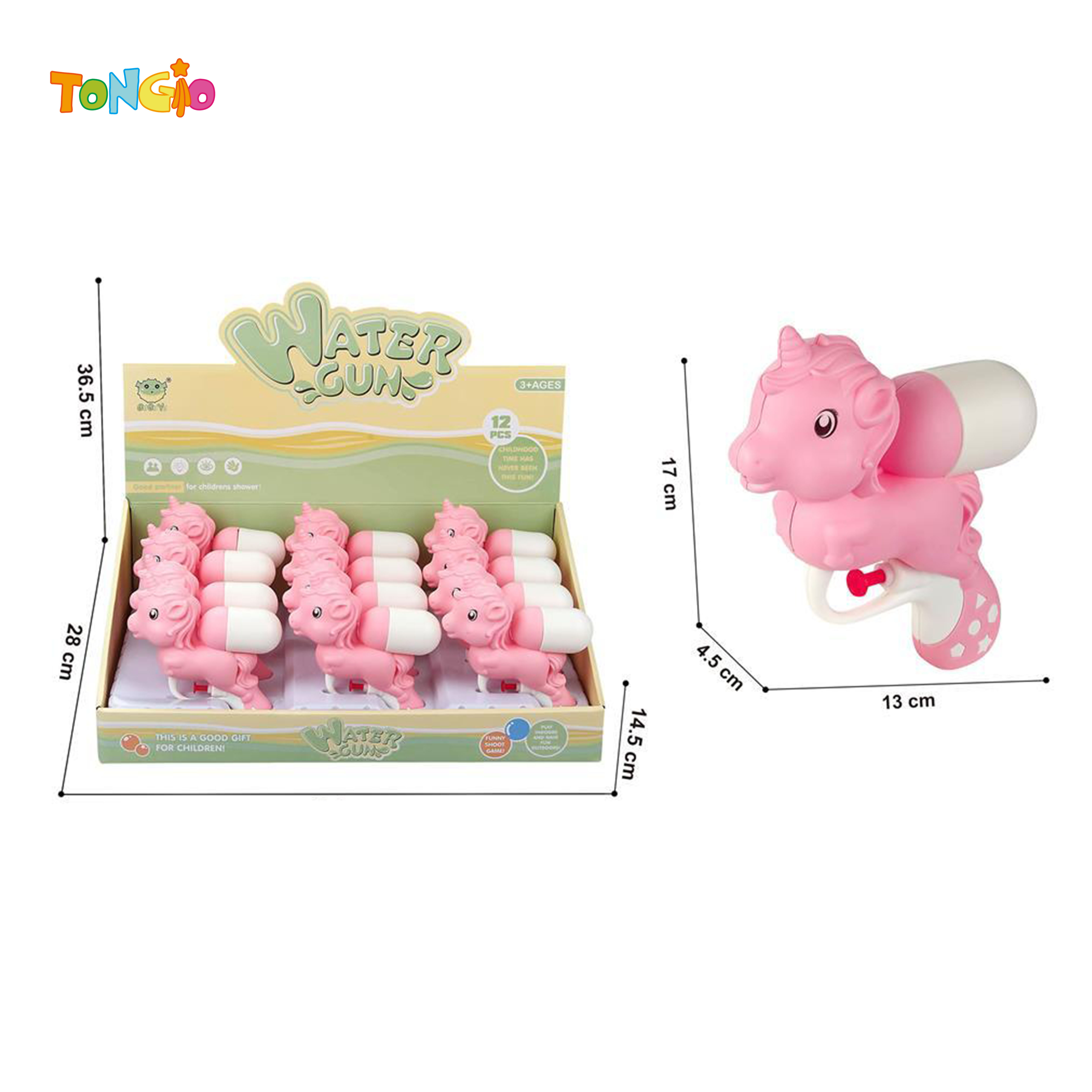 Unicorn water gun 12pcs TT21690