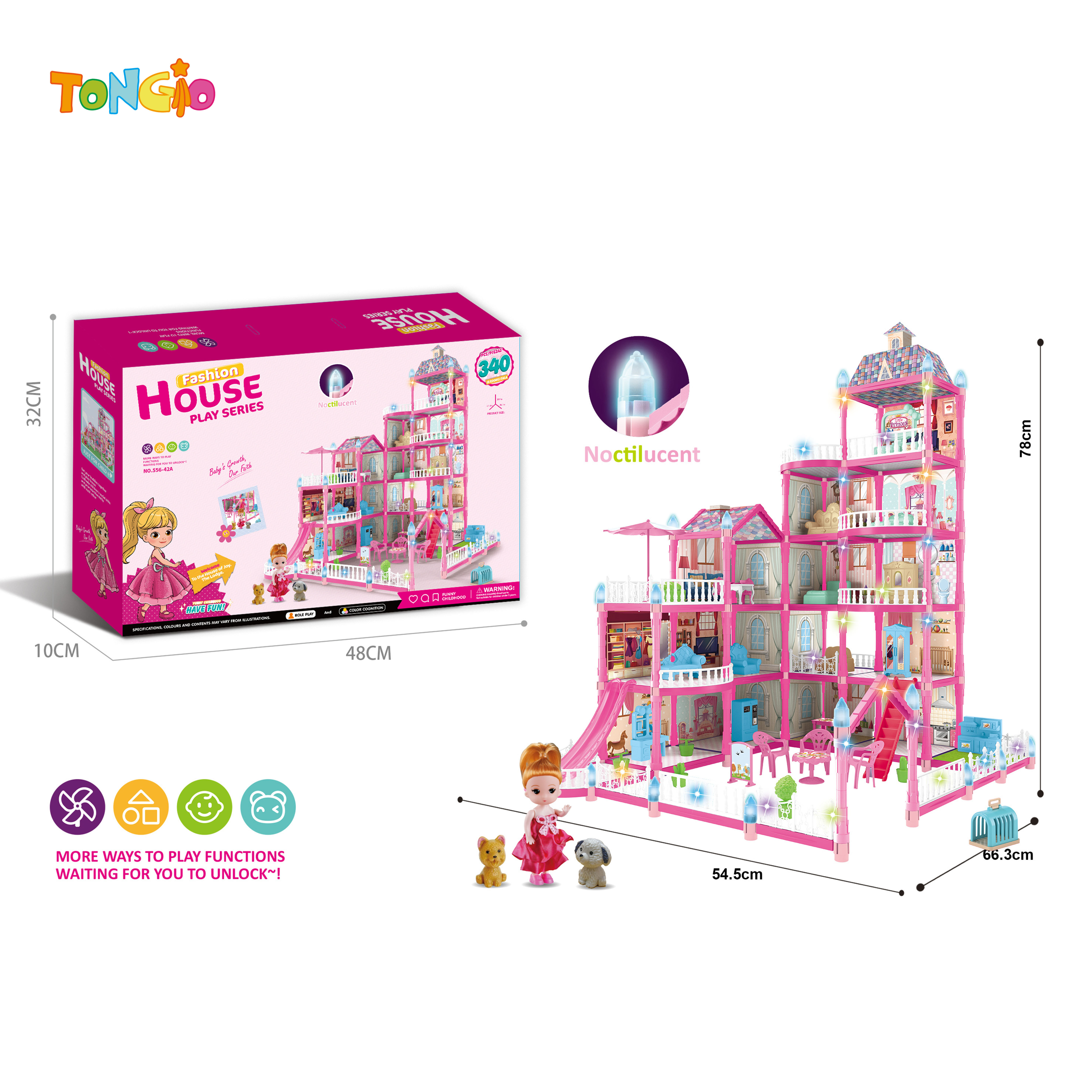 Princess castle villa barbie role play toy TT21742