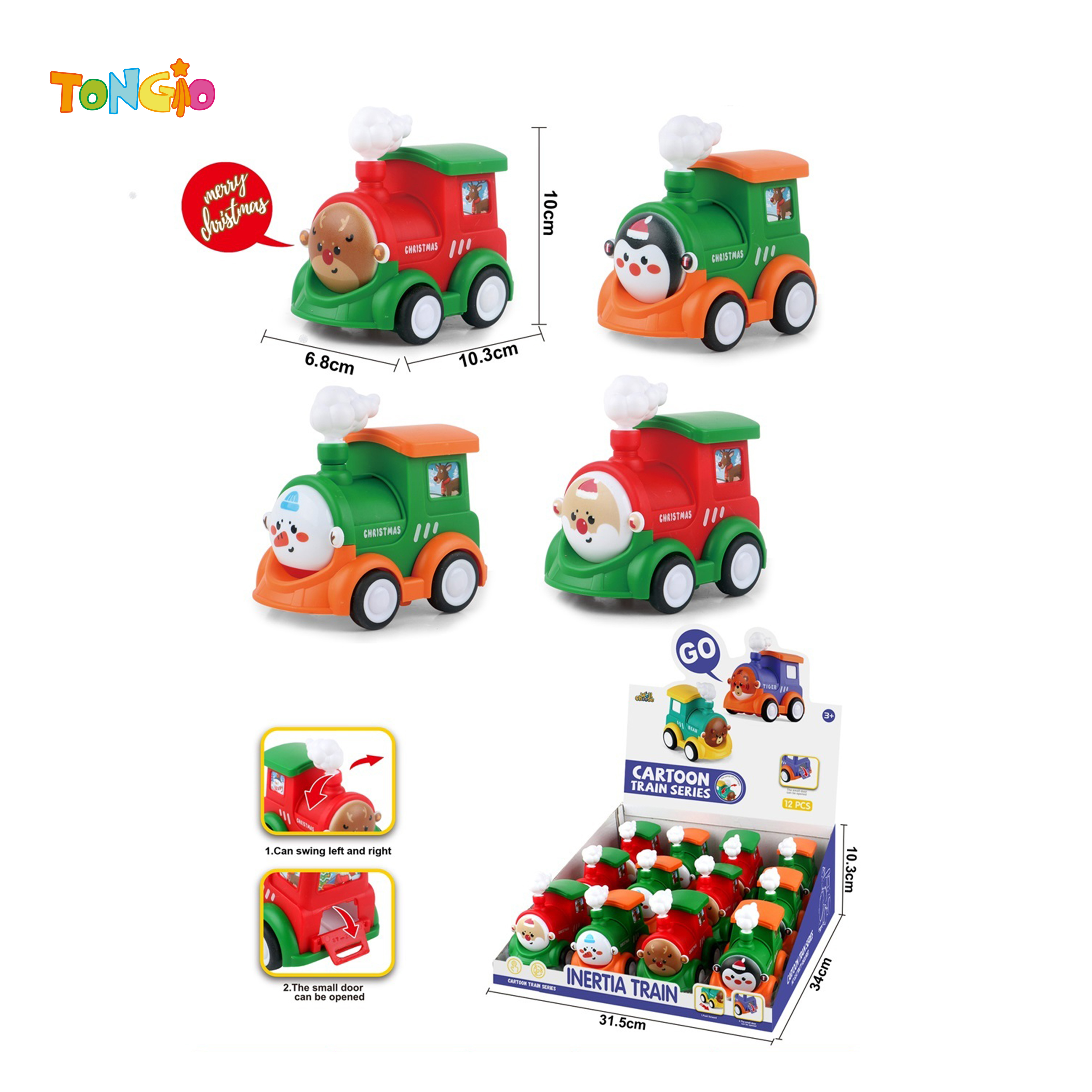 Christmas swing storage cartoon friction train TT21761