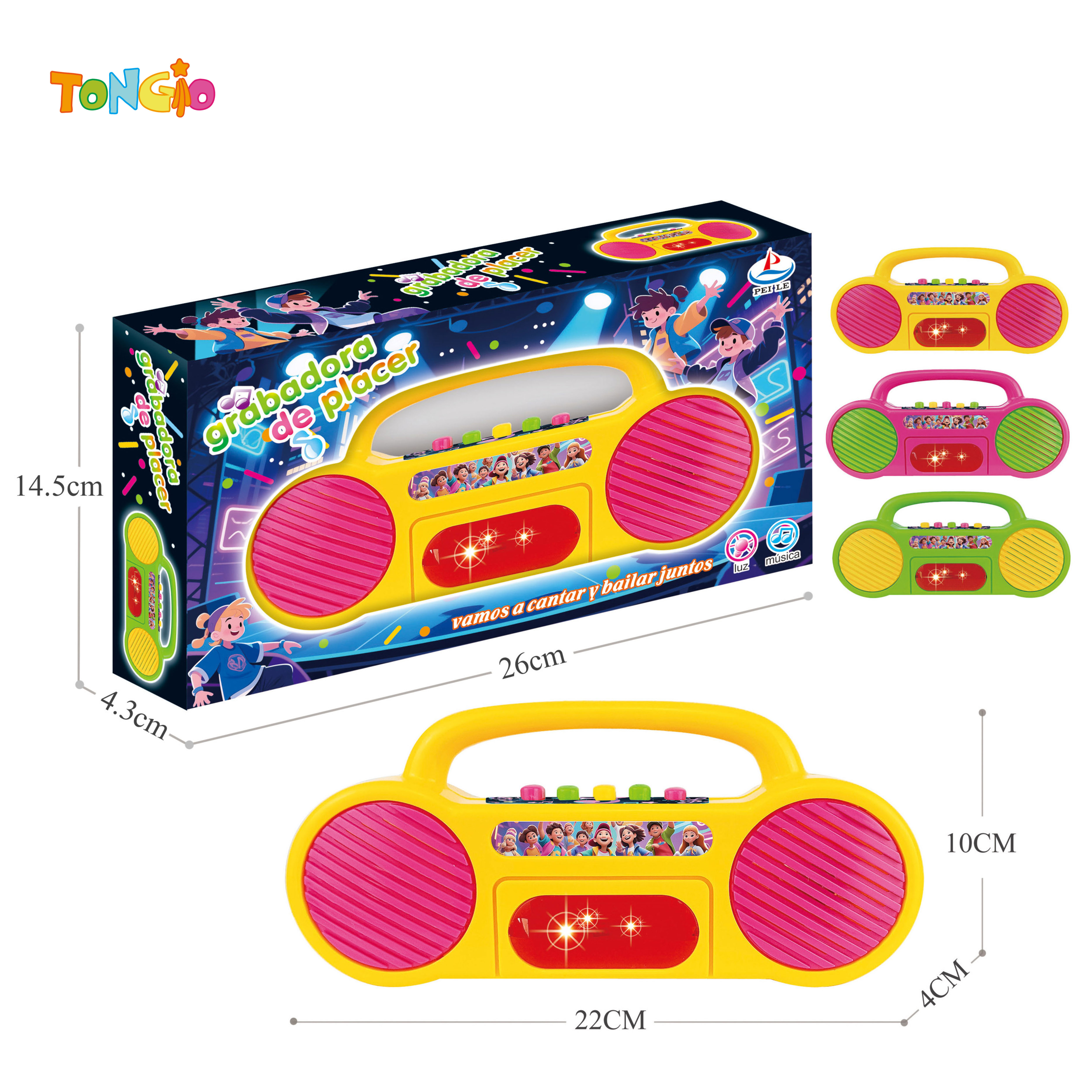 Grabadora con luz y música (español) TT21681