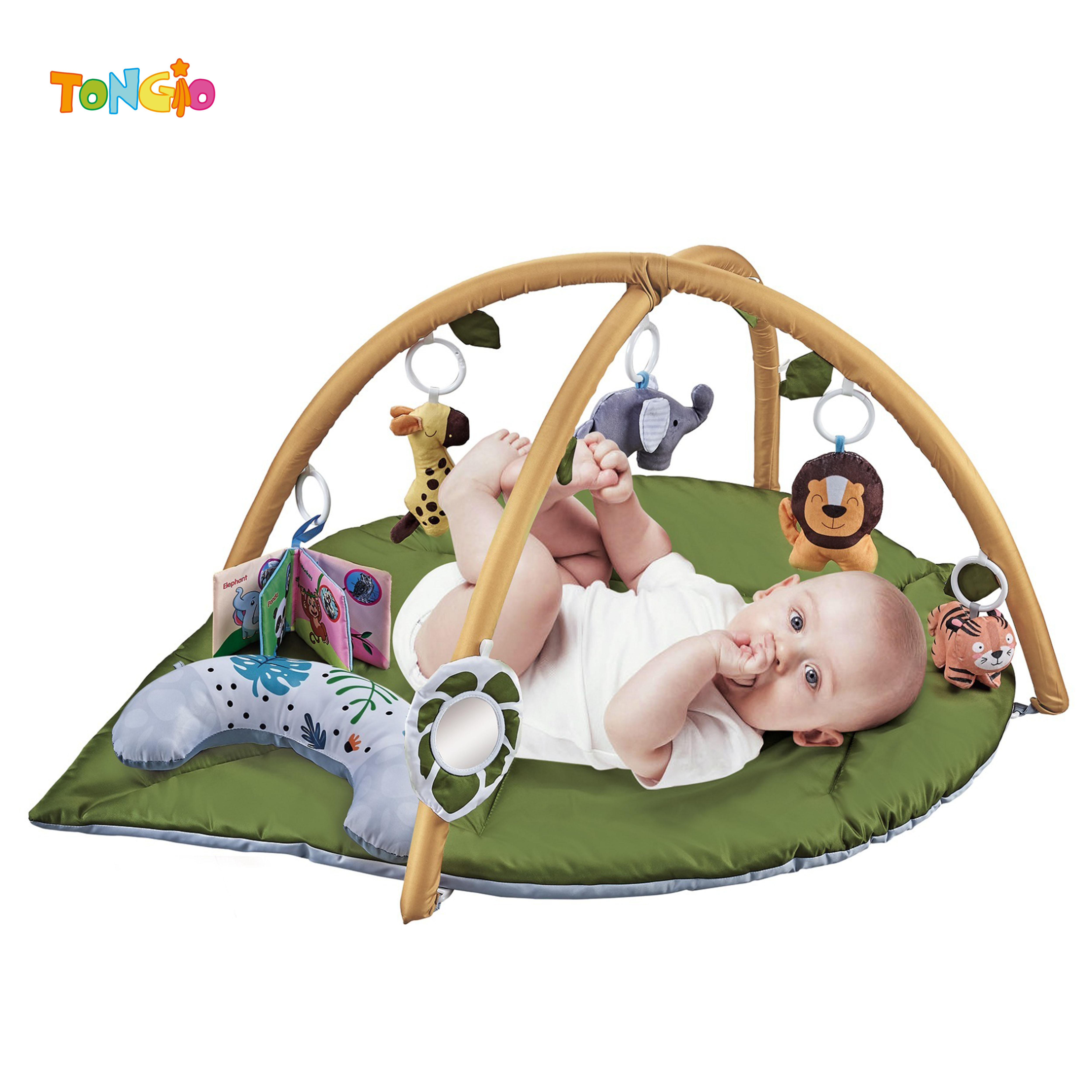 Alfombra de juego bosque de hojas verdes lavable a máquina TT21675