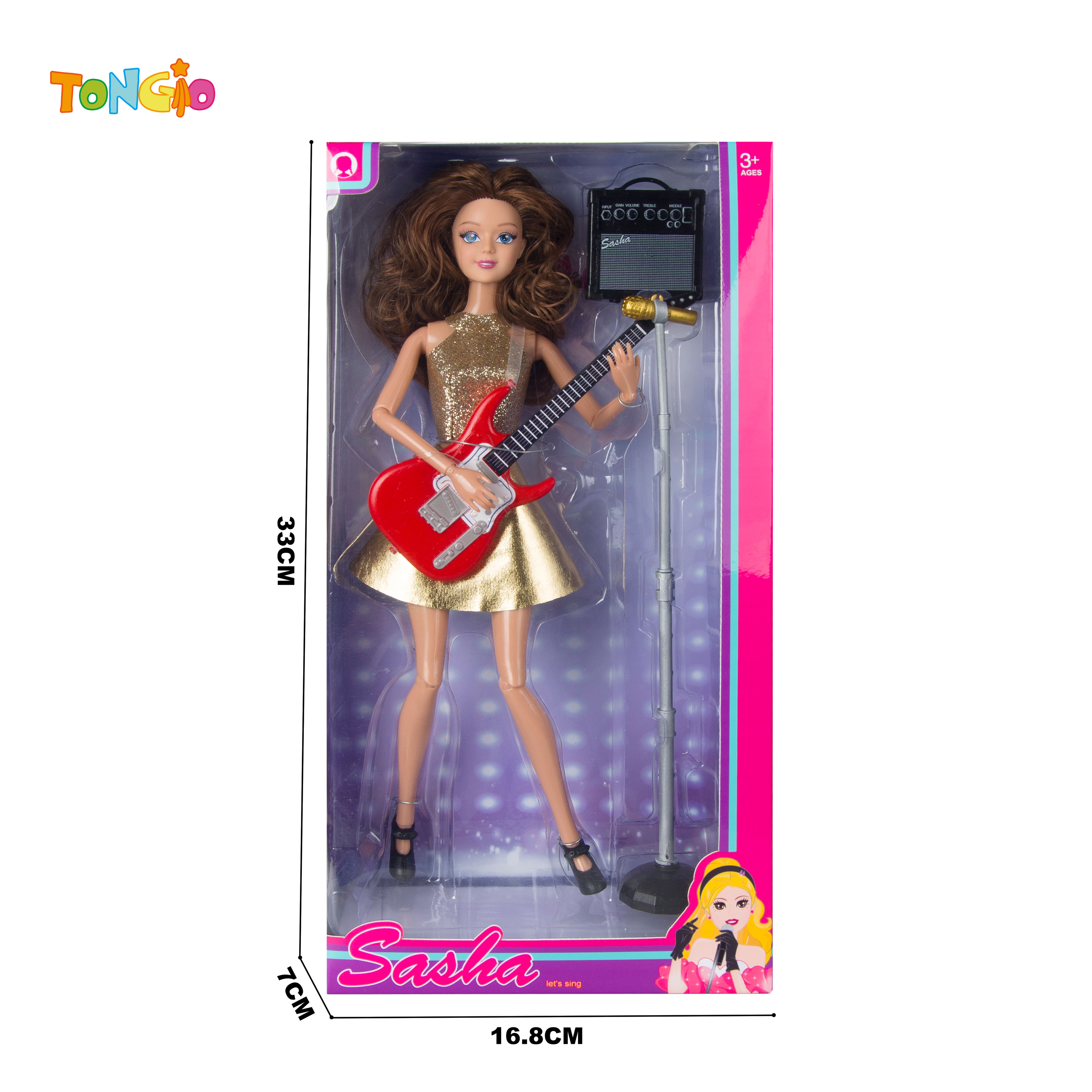 11.5 inch 13 joint doll with guitar speaker microphone stand microphone TT21909