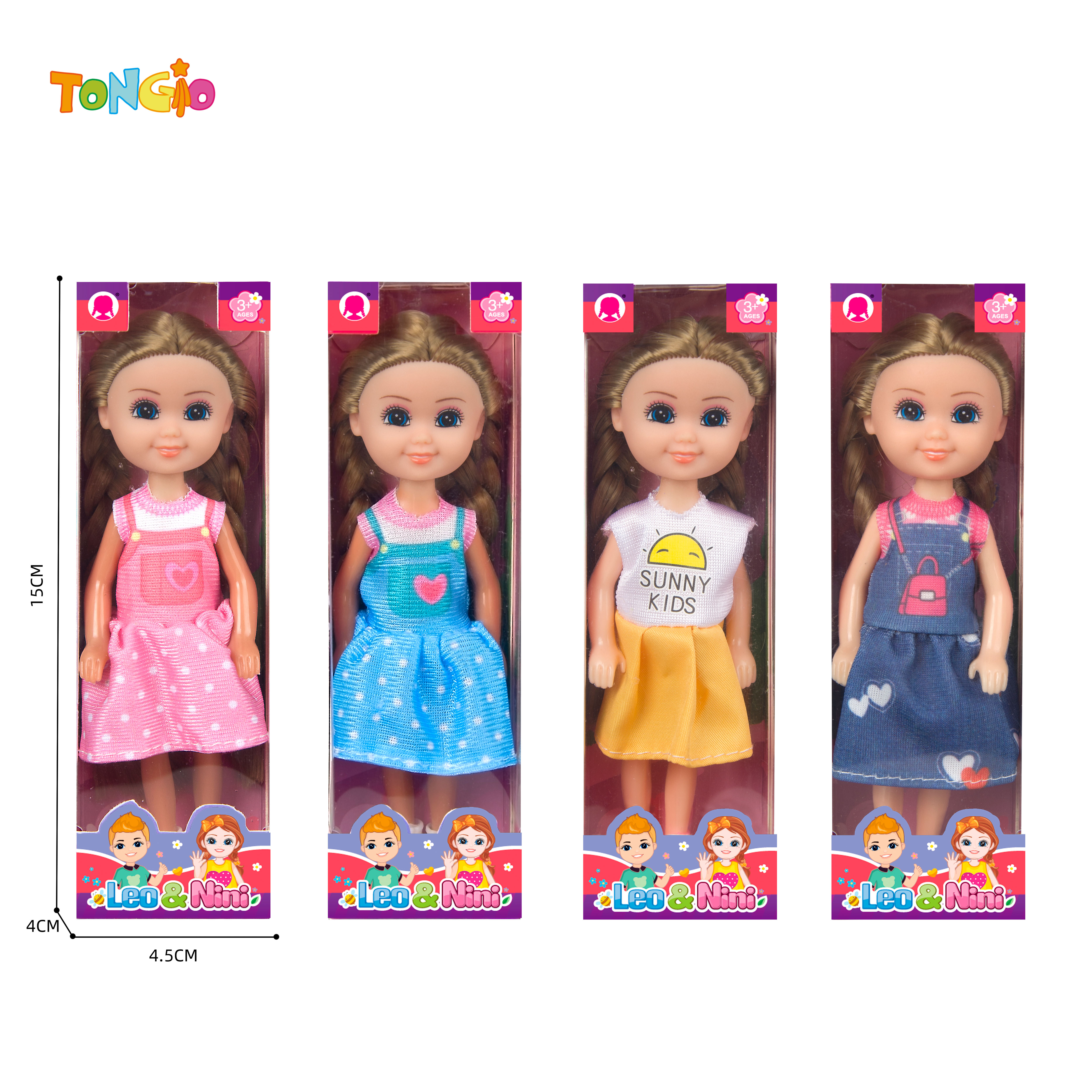6 inch doll small box 4 mixed styles TT21950
