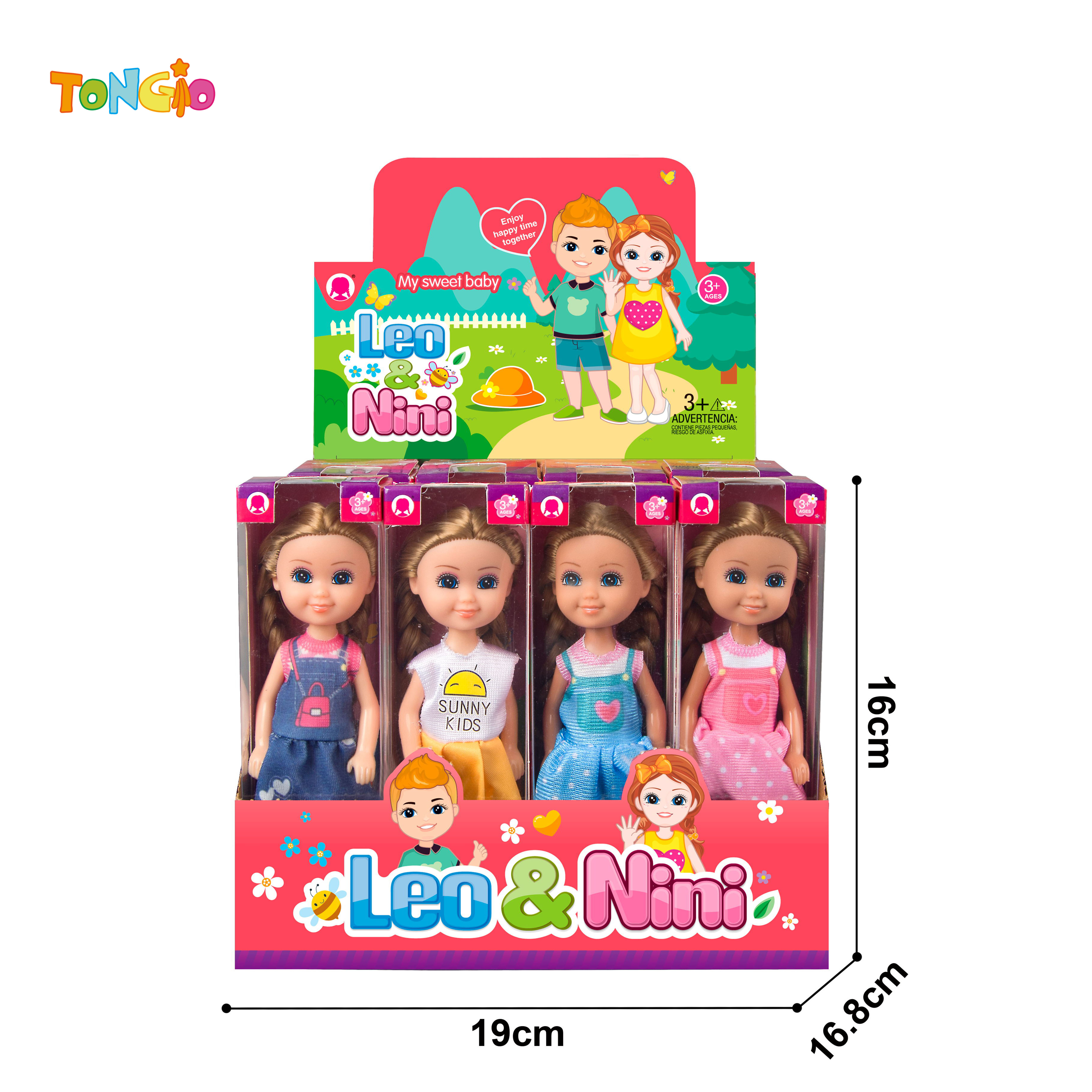 6 inch doll 4 mixed styles 16 boxes one display box TT21951