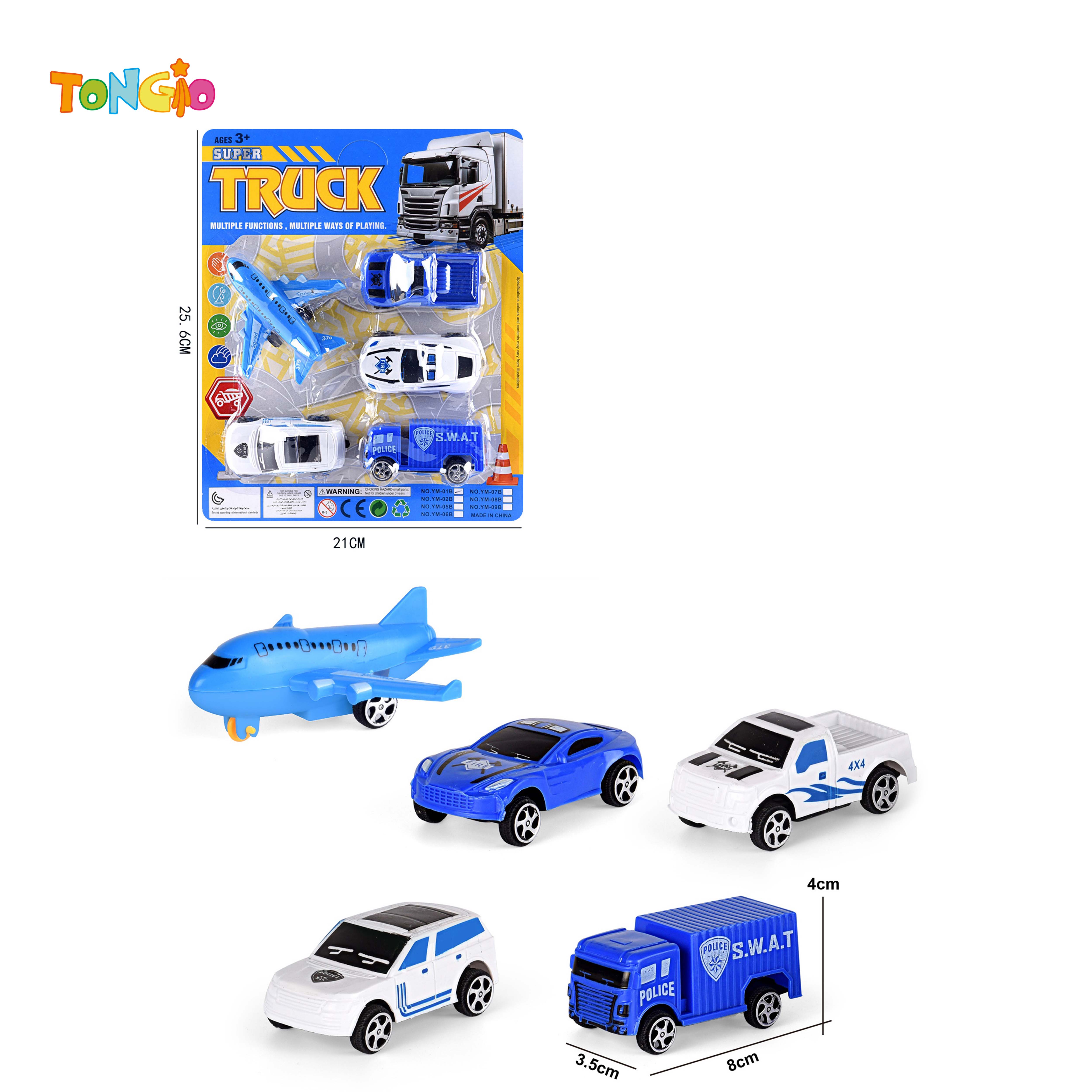 POLICE 4 PCS 1 AIRCRAFT TT22222