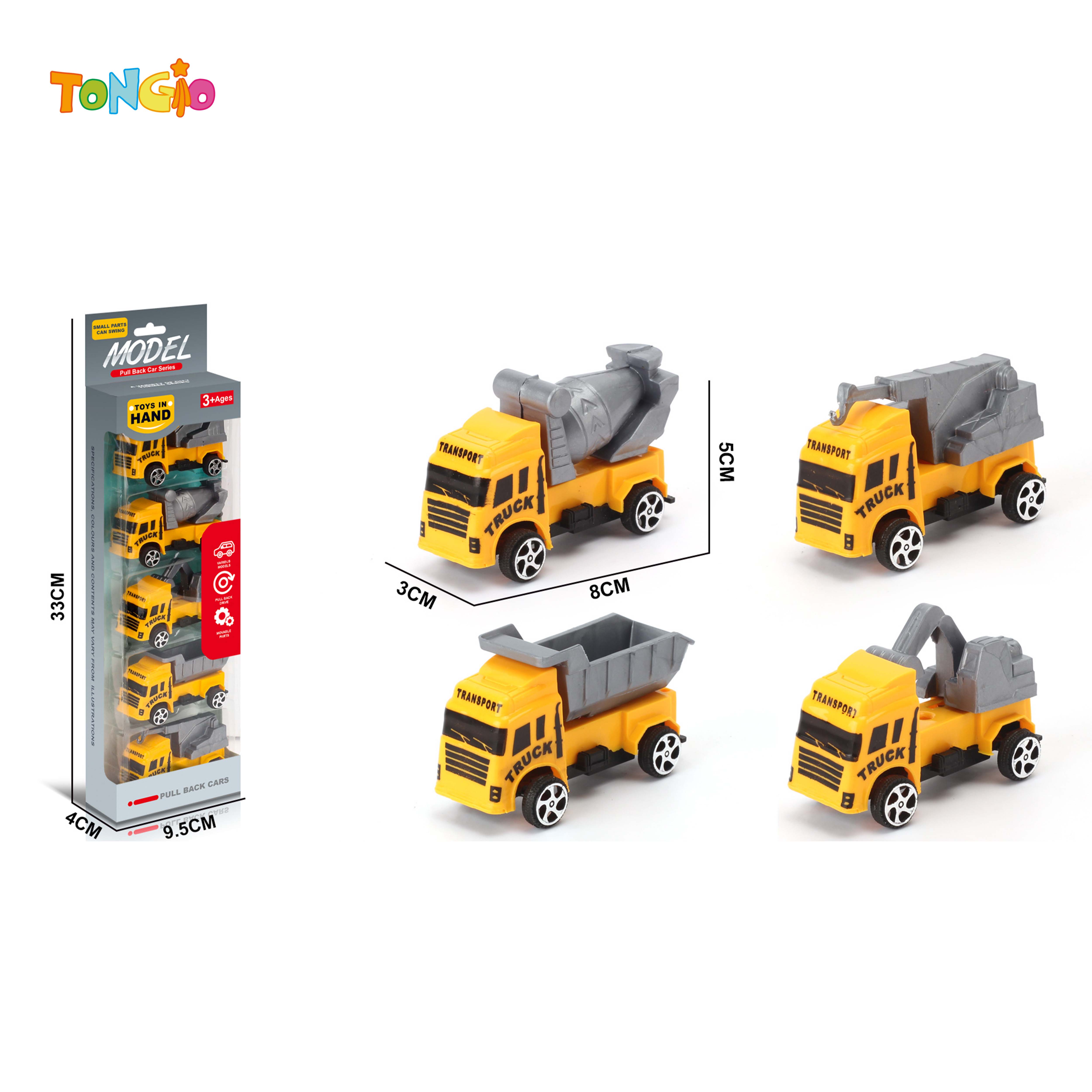 URBAN SIMULATION ENGINEERING VEHICLE WITH 5 SLIDING CARS TT22228