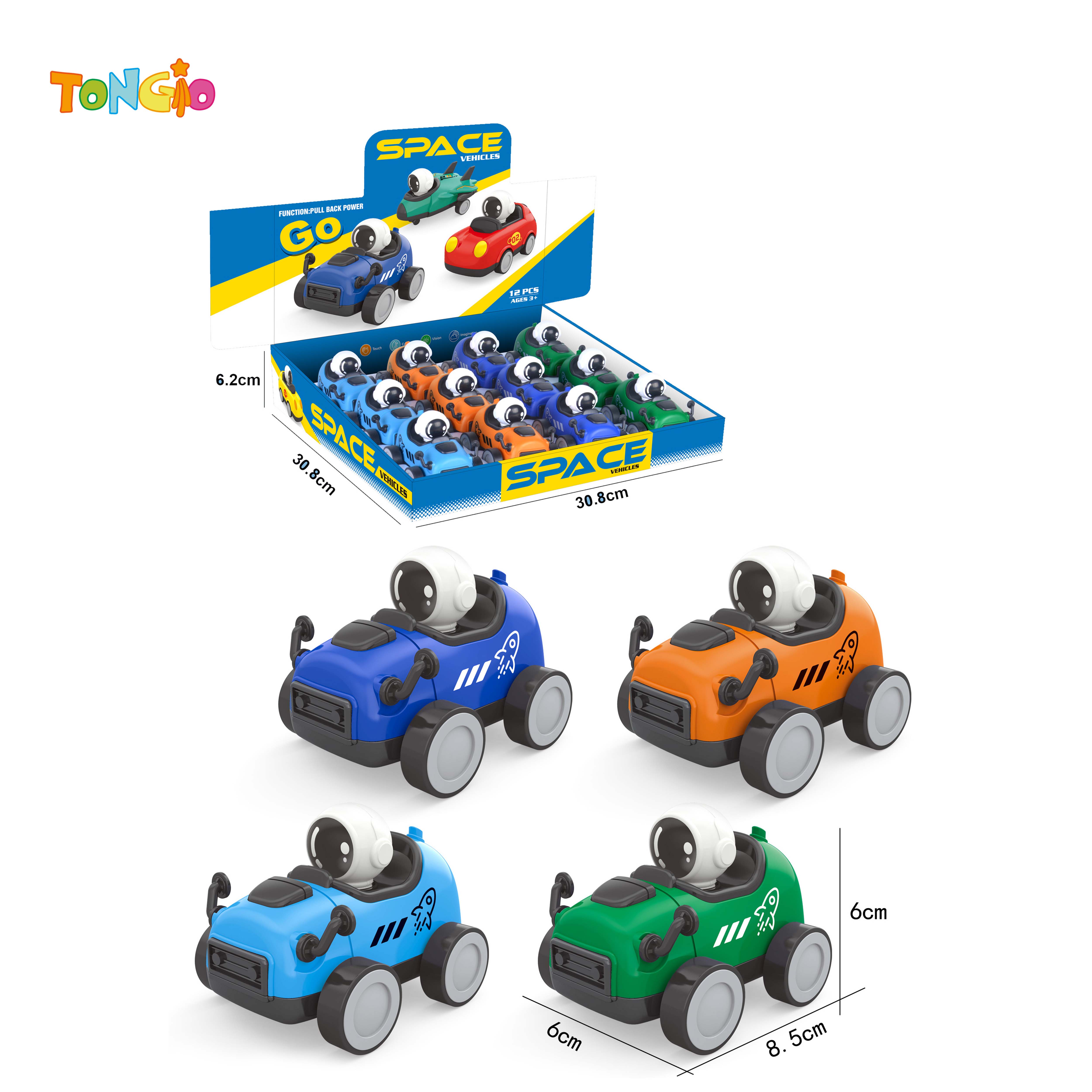 SPACE CARTOON CAR 12PCS TT22246