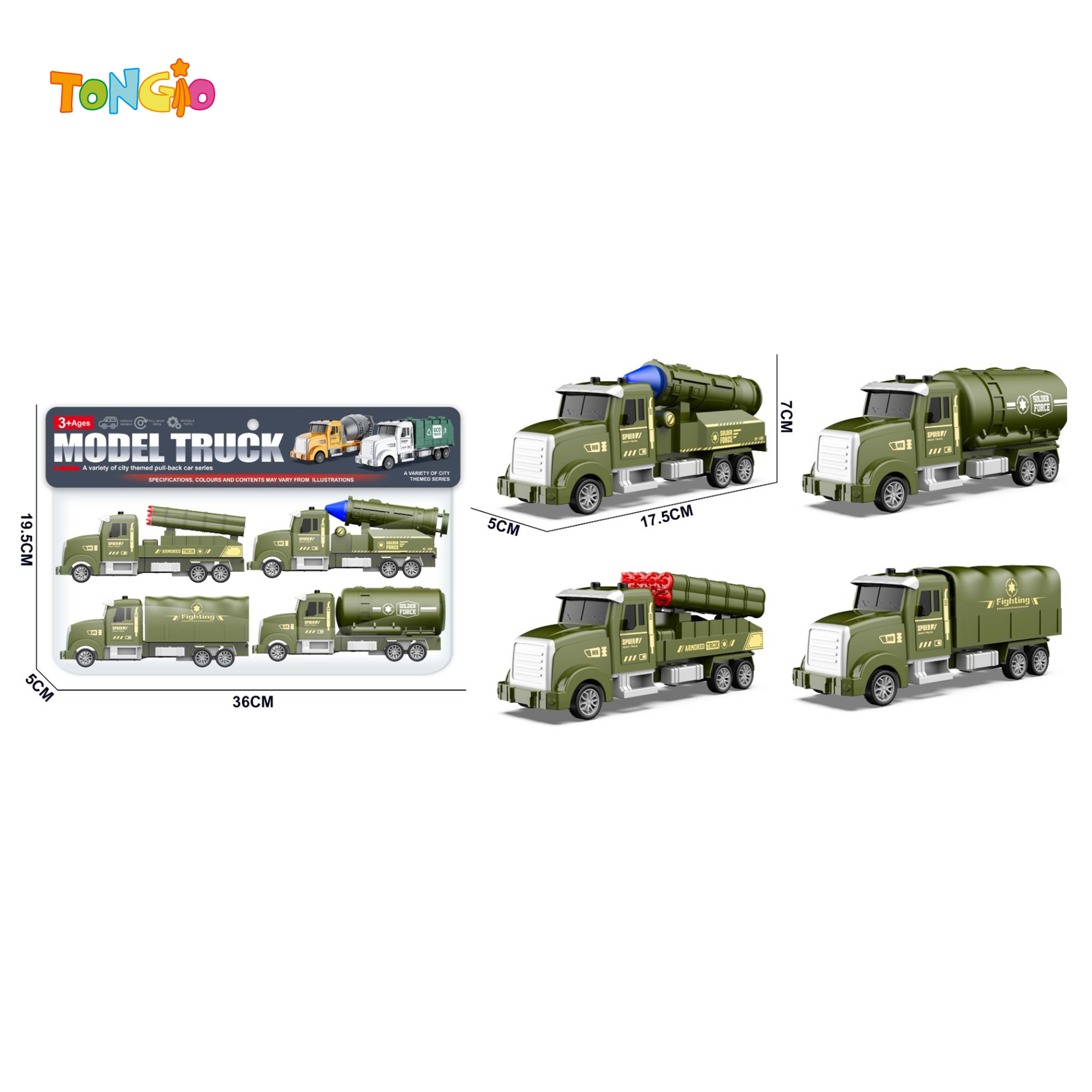 PULL-BACK MILITARY TRANSPORT VEHICLE TT22249