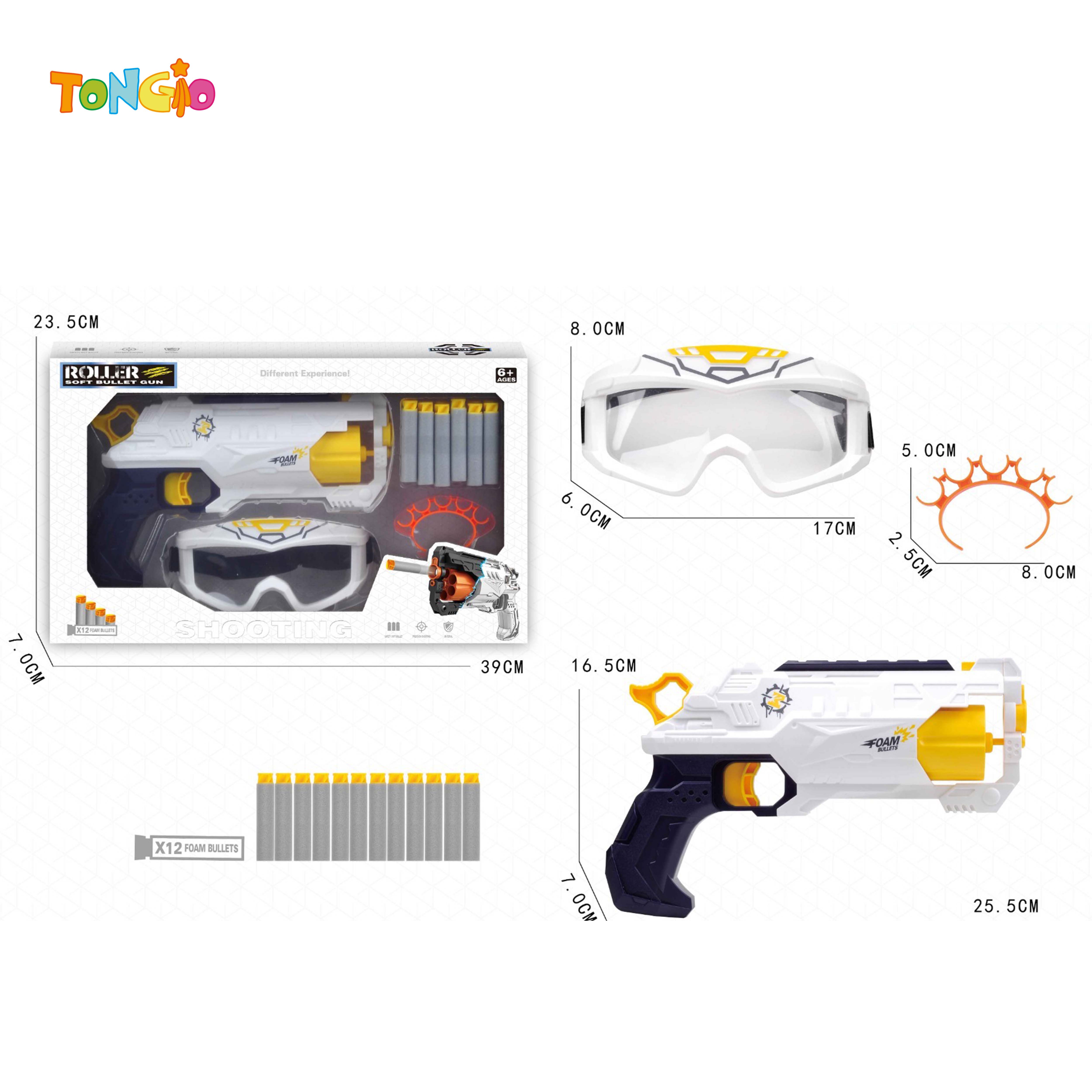 6 CONTINUOUS LAUNCH GUN GLASSES TT22291