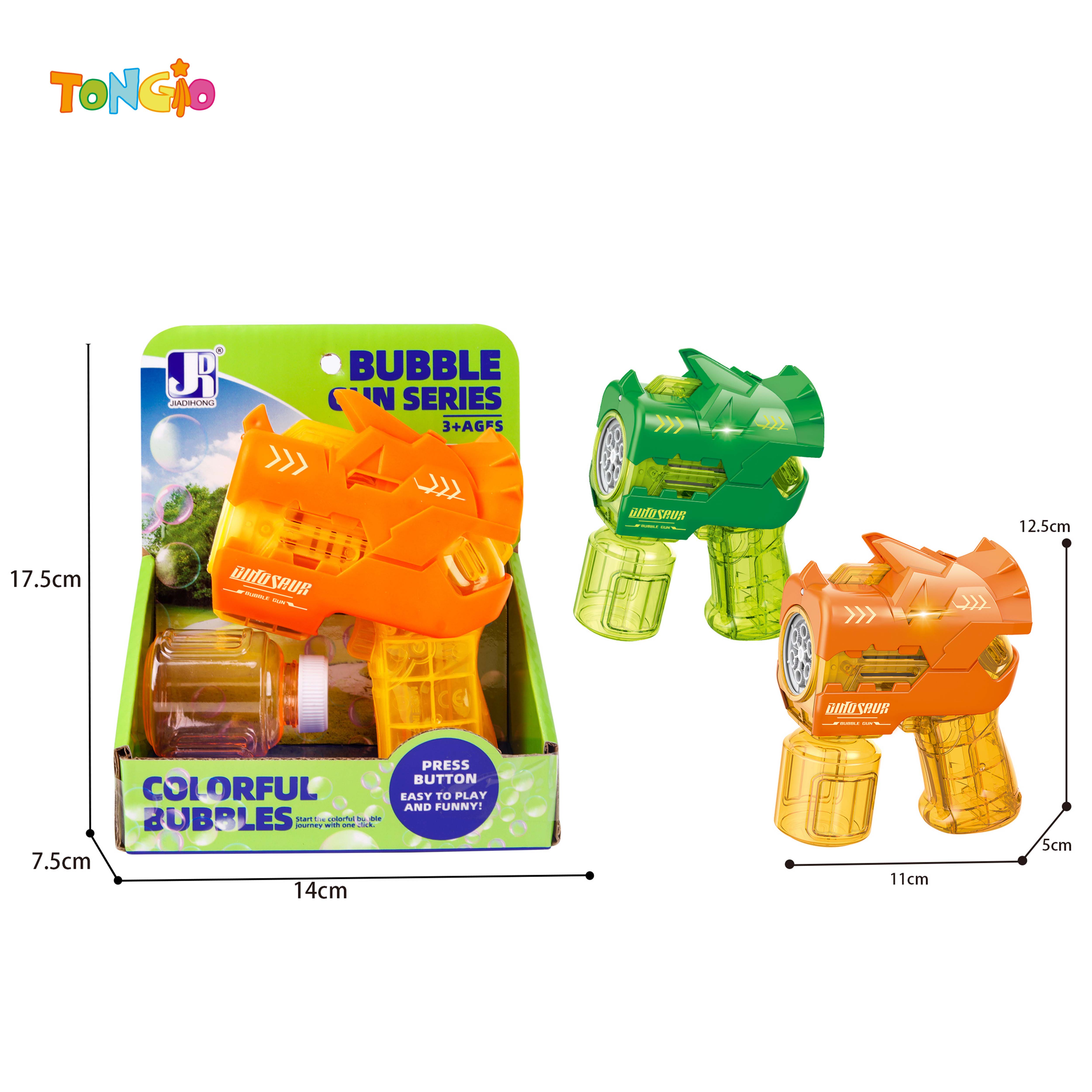 ELECTRIC LAMPLIGHT POROUS DINOSAUR BUBBLE GUN TT22337